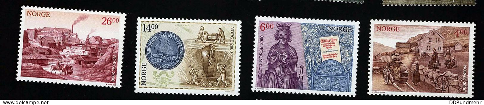 1999 Emigration Period Michel NO 1313 - 1316 Stamp Number NO 1224 - 1227 Yvert Et Tellier NO 1270 - 1273 Xx MNH - Neufs