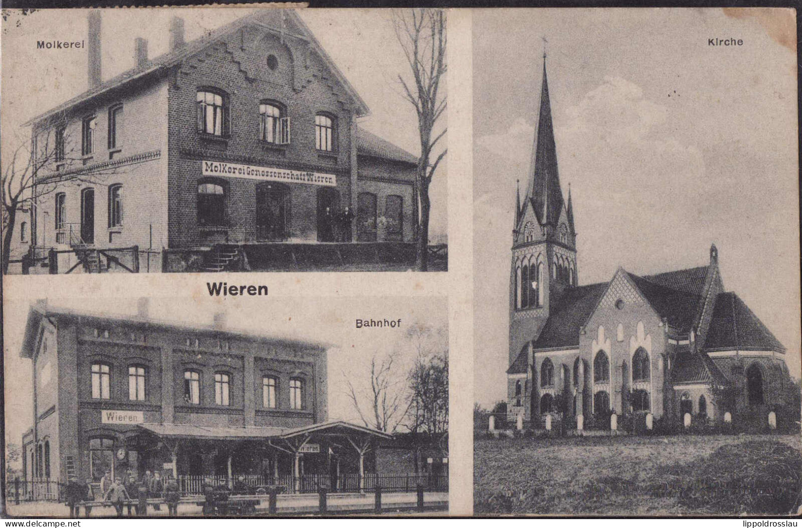 Gest. W-3111 Wieren Bahnhof Molkerei 1921 - Uelzen