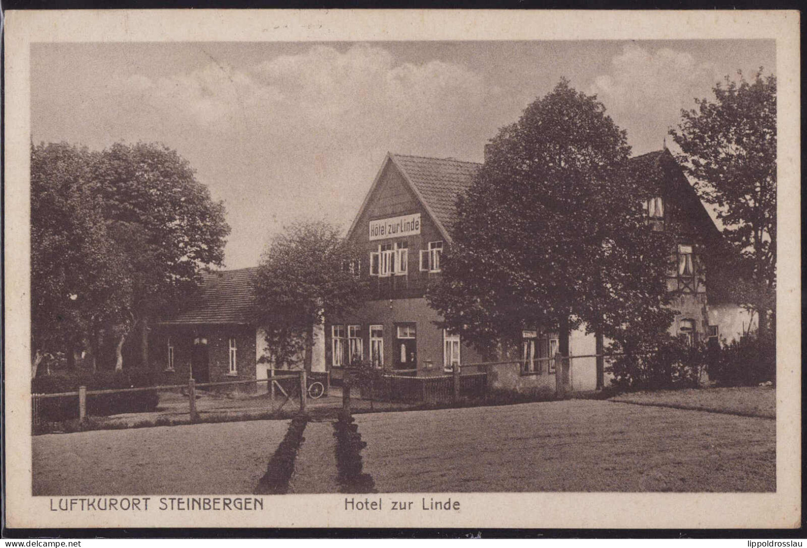 Gest. W-3260 Steinbergen Hotel Gasthaus Zur Linde 1937 - Rinteln
