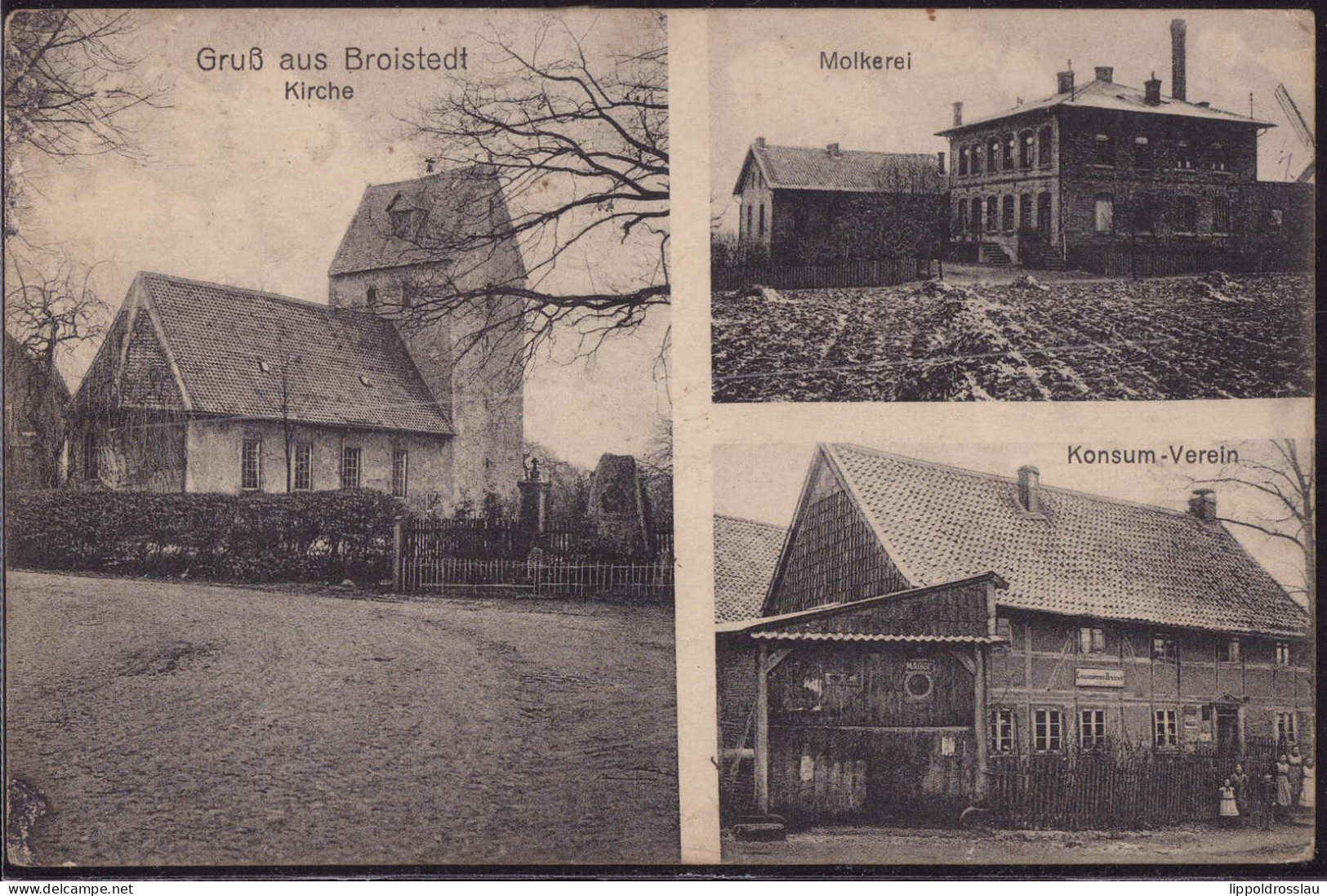 Gest. W-3325 Broistedt Molkerei Konsumverein, Feldpost 1917 - Salzgitter