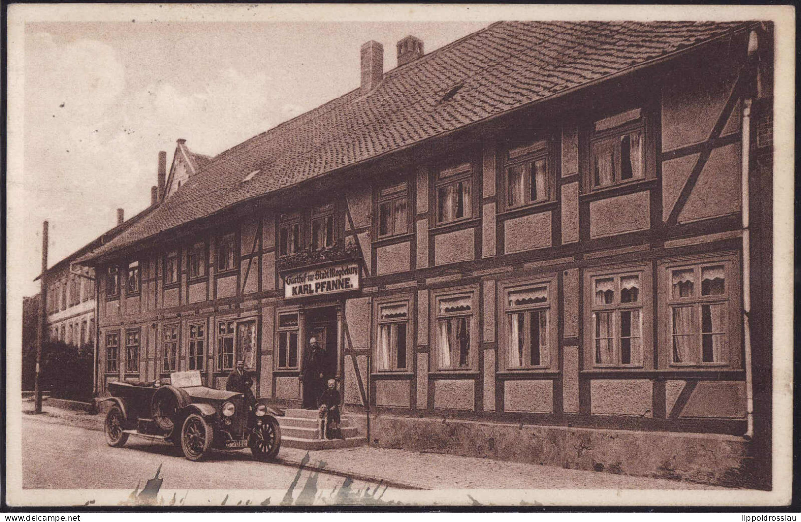 Gest. W-3334 Süpplingen Gasthaus Zur Stadt Magdeburg 1929 - Helmstedt