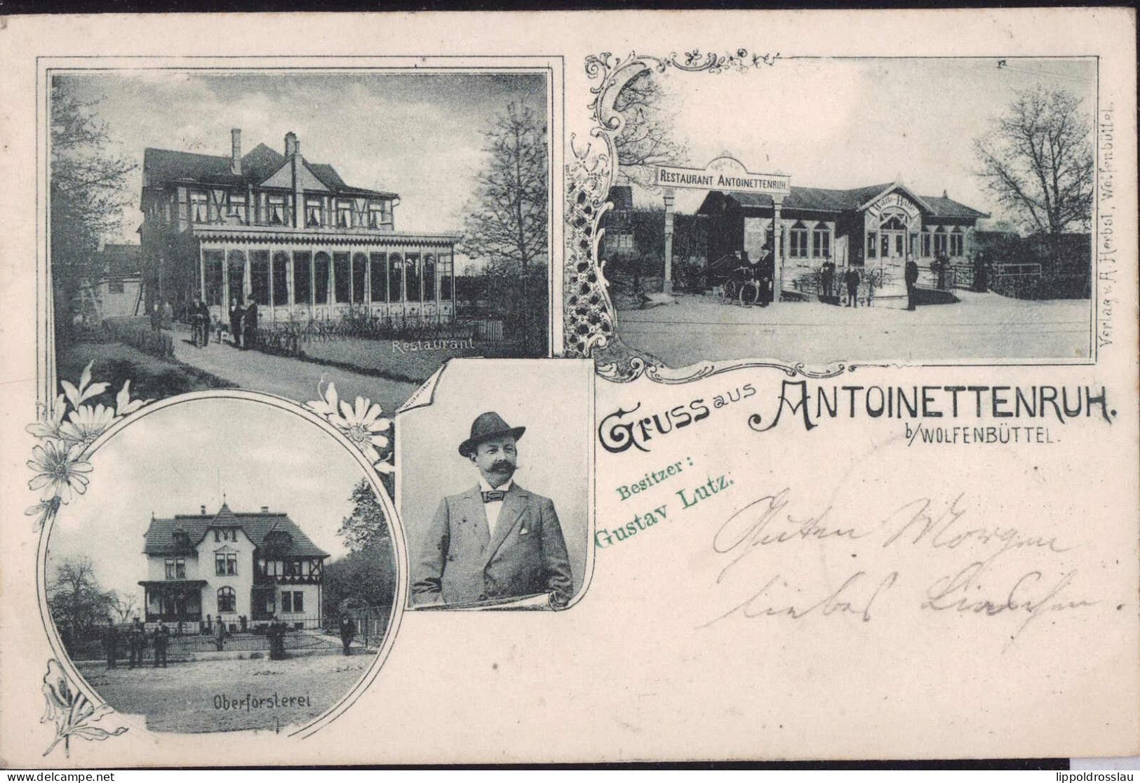 Gest. W-3340 Wolfenbüttel Gasthaus Antoinettenruh Oberförsterei 1898 - Wolfenbuettel