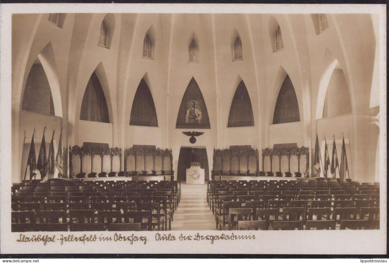* W-3392 Clausthal-Zellerfeld Aula Der Akademie, Hitlerbild über Podium - Goslar