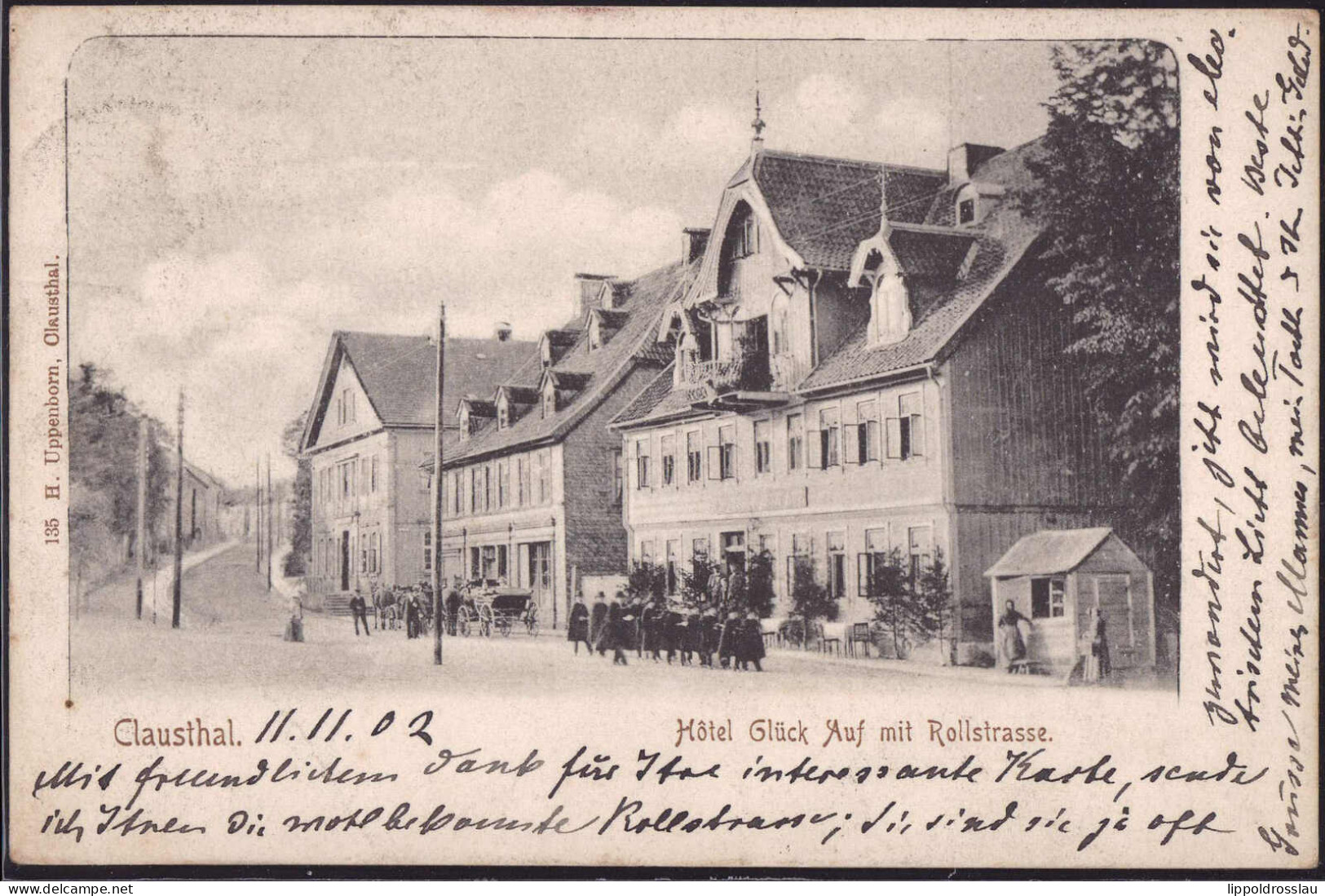 Gest. W-3392 Clausthal-Zellerfeld Hotel Gasthaus Glück Auf 1902 - Goslar