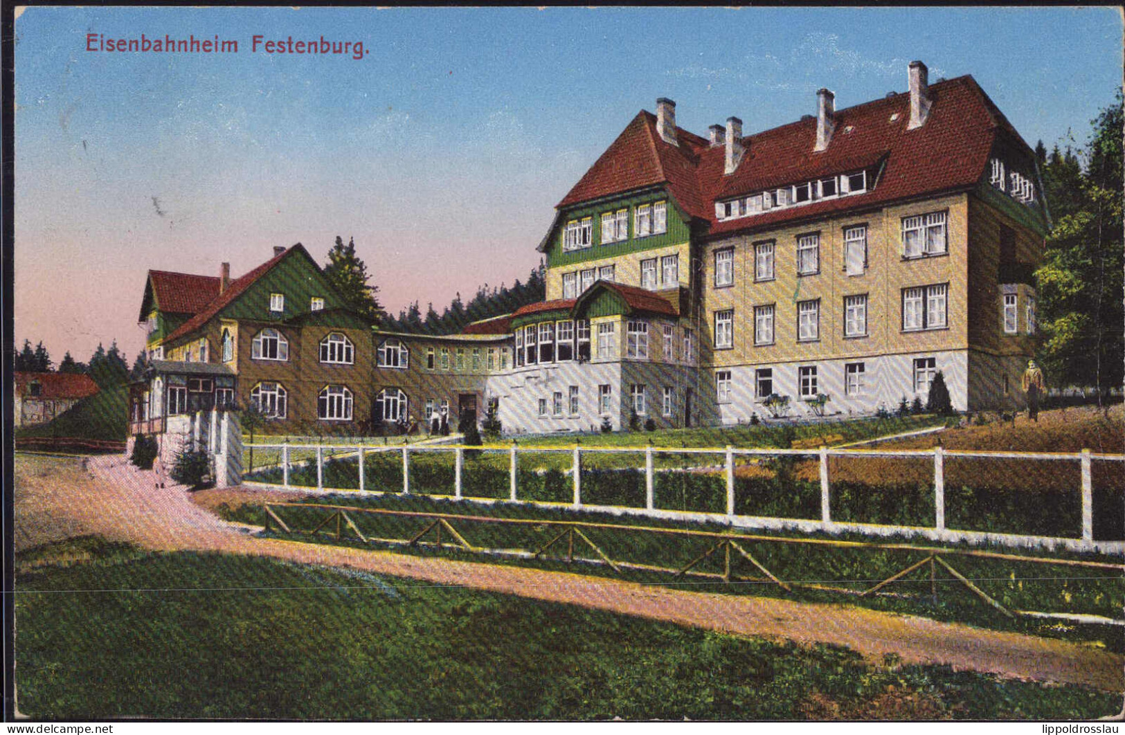 Gest. W-3392 Zellerfeld Eisenbahnheim Festenburg 1915 - Goslar