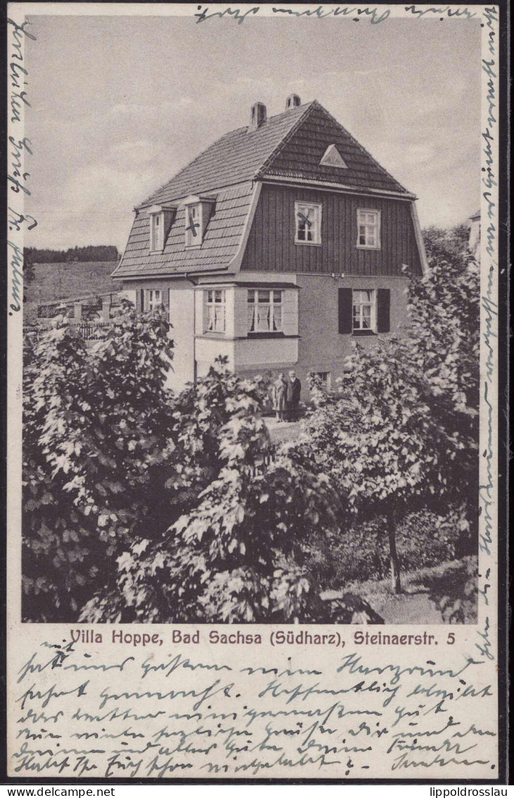 Gest. W-3423 Bad Sachsa Villa Hoppe Steinaerstraße 5 1938 - Herzberg