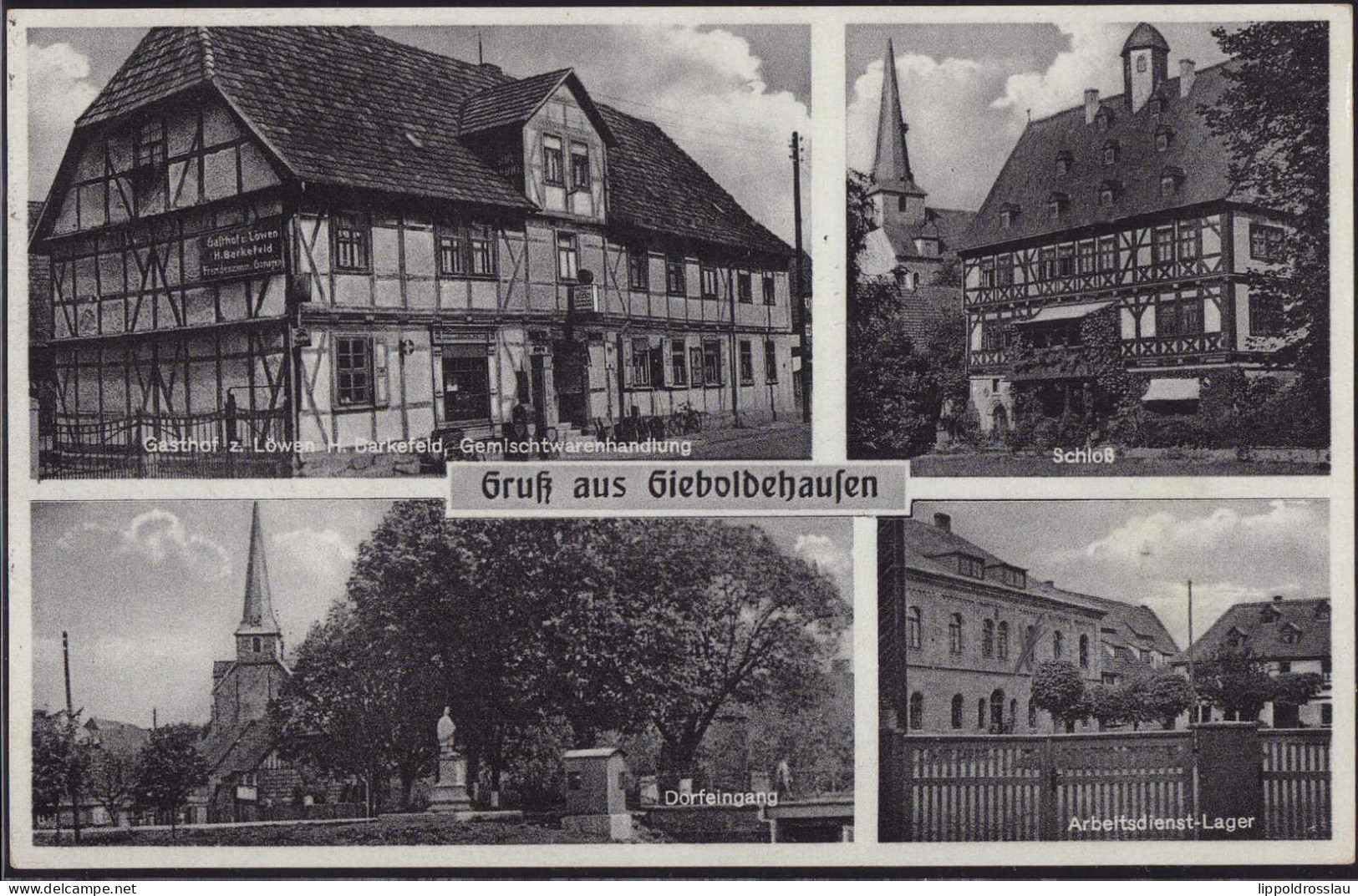 Gest. W-3429 Gieboldehausen Gasthaus Zum Löwen 1938 - Herzberg