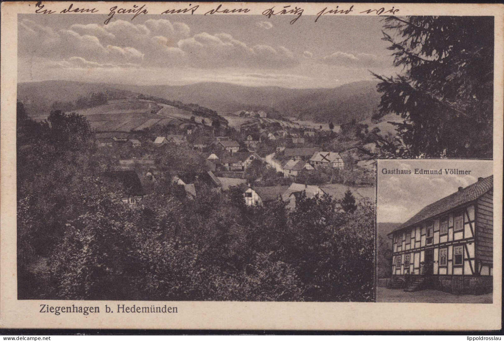 Gest. W-3430 Ziegenhagen Gasthaus Völlmer 1929 - Witzenhausen