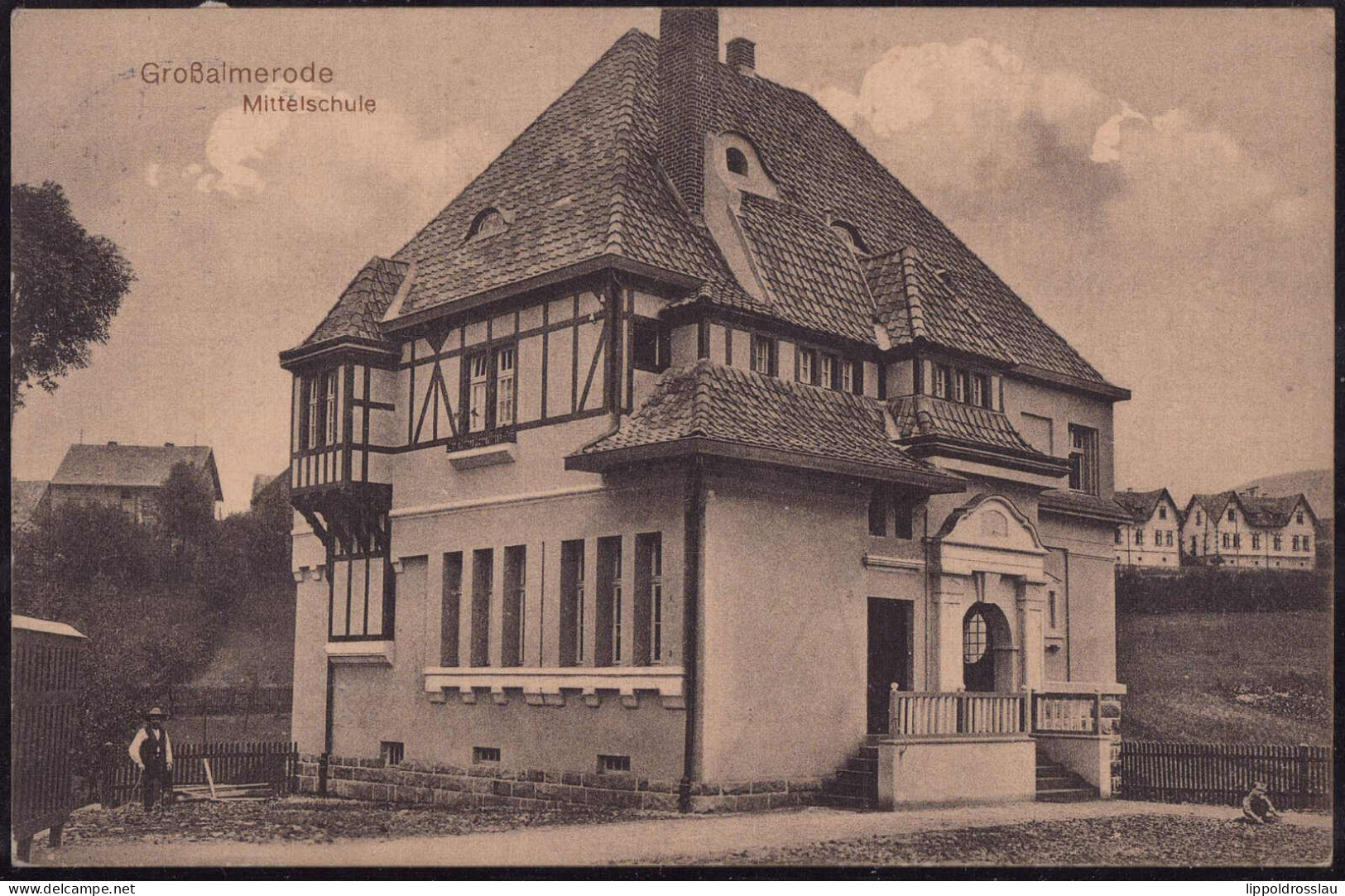 Gest. W-3432 Großalmerode Mittelschule 1916 - Witzenhausen
