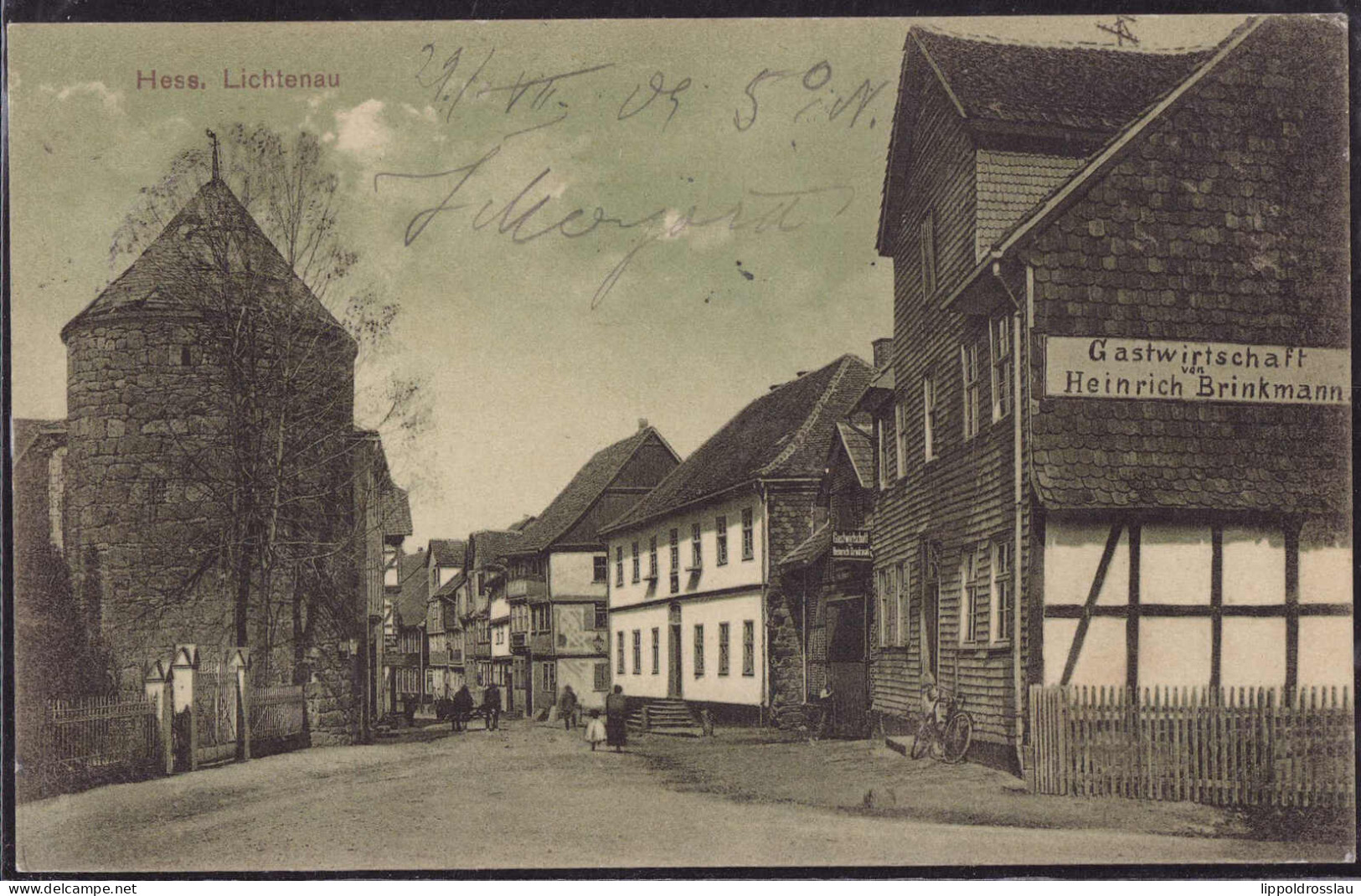 Gest. W-3436 Hessisch Lichtenau Gasthaus Heinrich Brinkmann 1909 - Witzenhausen