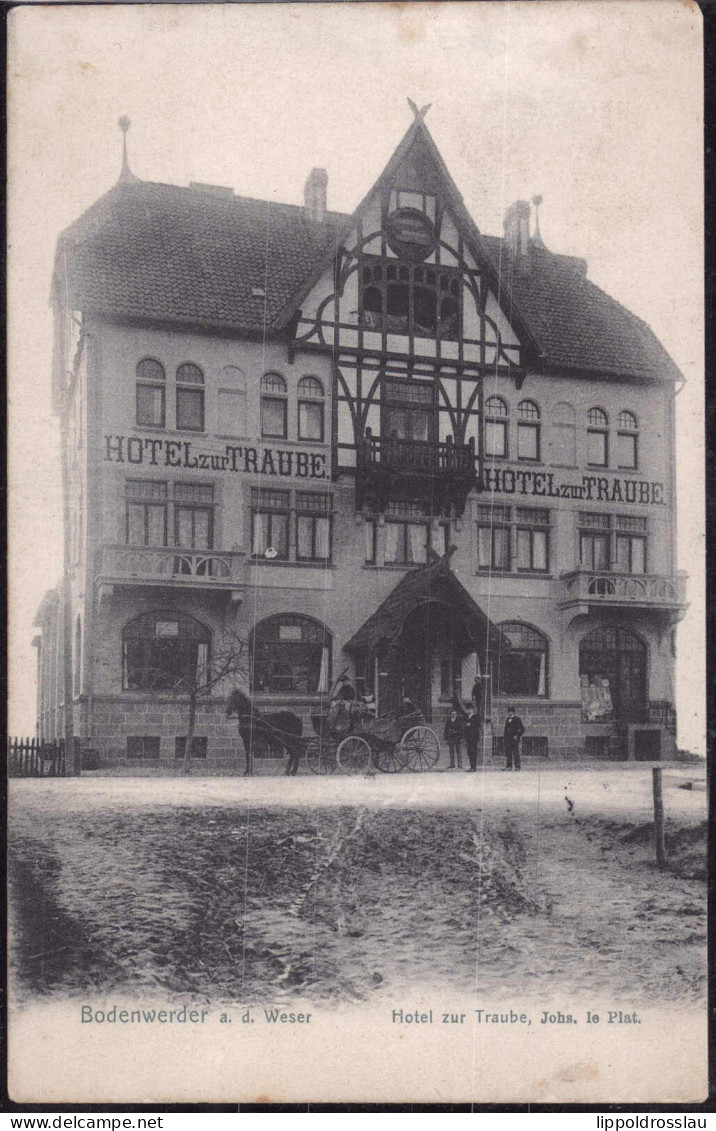 Gest. W-3452 Bodenwerder Jotel Gasthaus Zur Traube 1908 - Holzminden