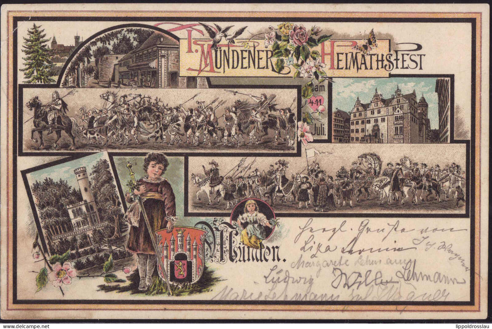 Gest. W-3510 Hann Münden I. Mündener Heimatfest 1897 SST Bedarf - Hannoversch Muenden
