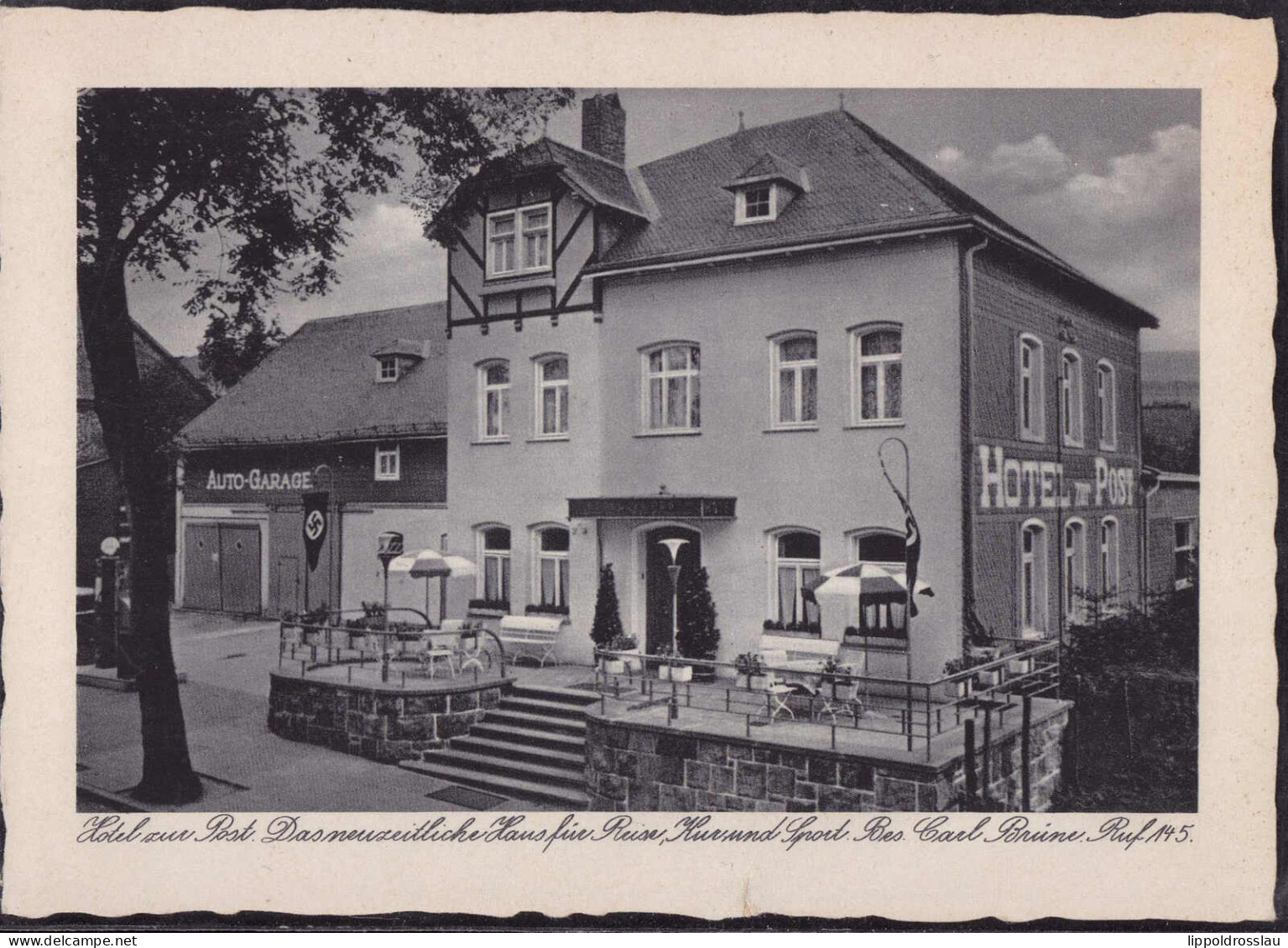 * W-3542 Usseln Hotel Gasthaus Zur Post 1939 - Korbach