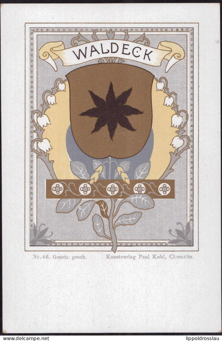 * W-3544 Waldeck Kohl-Wappenkarte No. 46 - Korbach