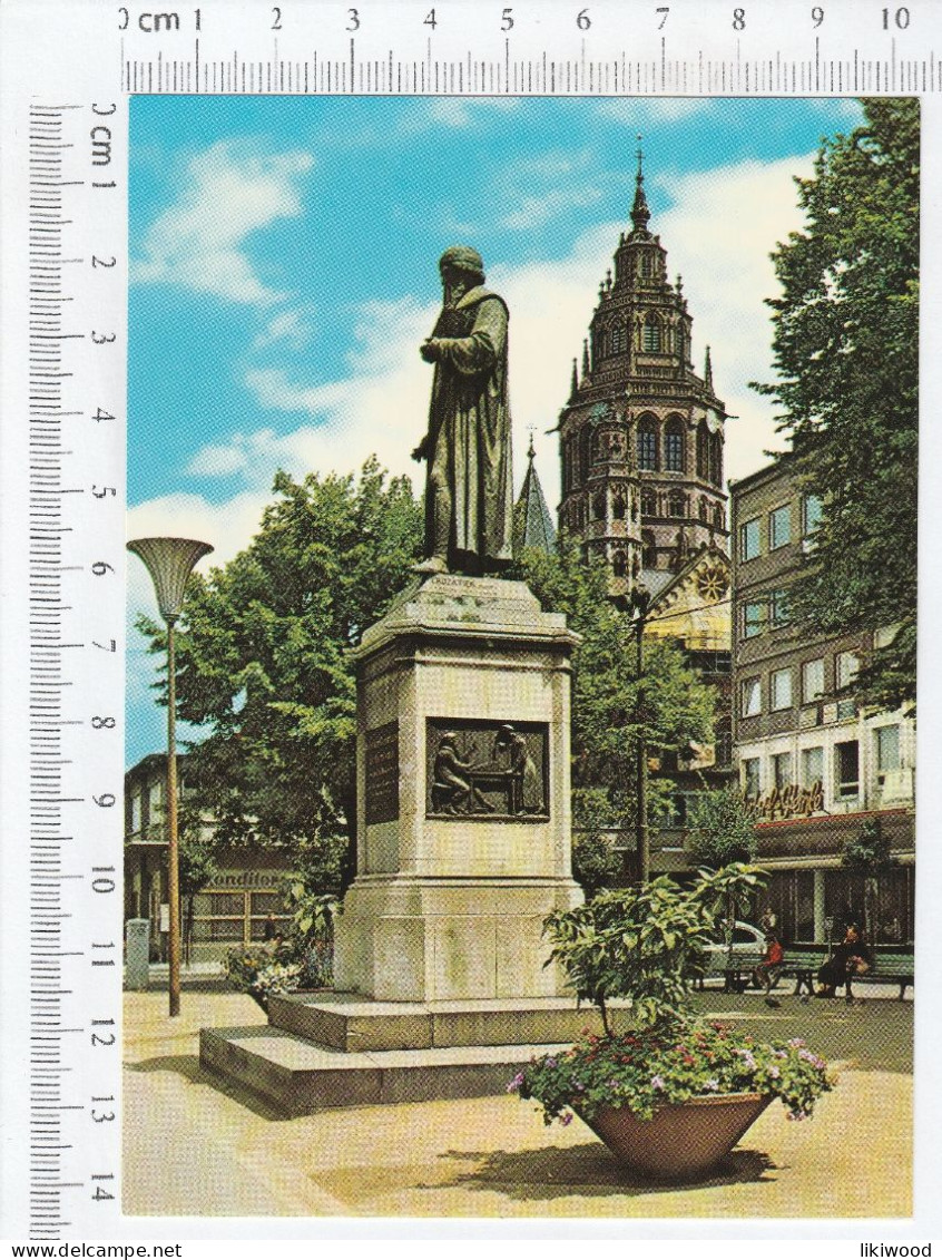 Mainz - Gutenberg-denkmal Und Dom - Mainz