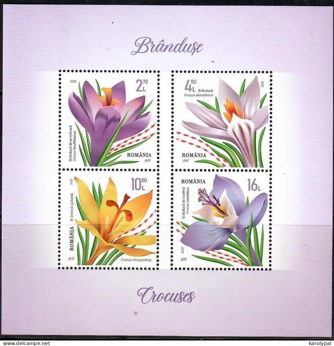 Romania, 2022, UNUSED, Crocuses (VL-2-7-1) - Unused Stamps