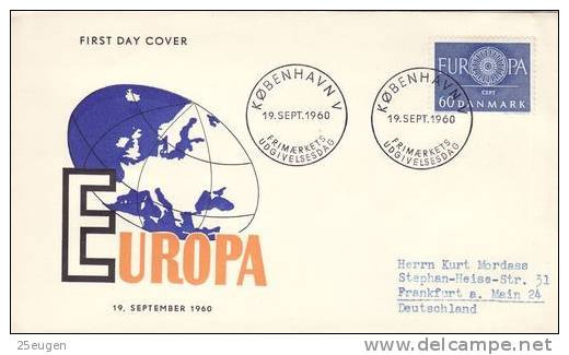 DENMARK 1960 EUROPA CEPT FDC - 1960