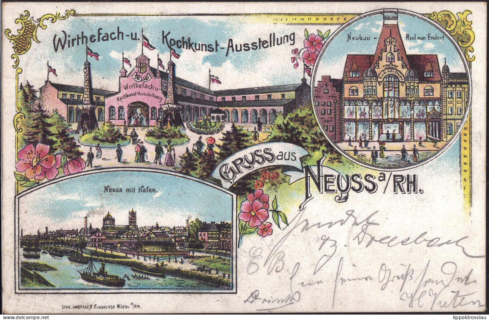 Gest. W-4040 Neuss Wirthefach-und Kochkunstausstellung 1900 - Neuss