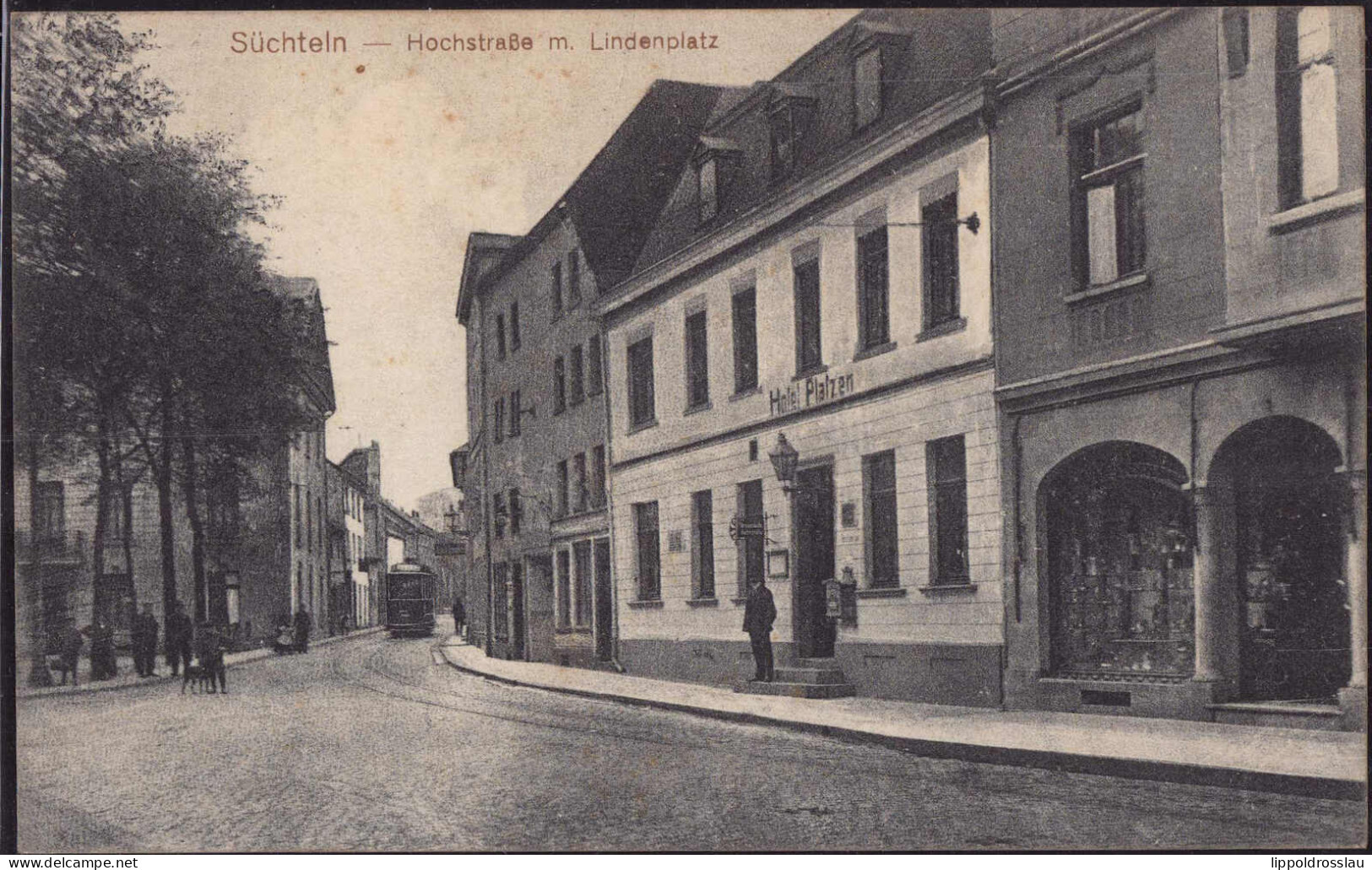 Gest. W-4060 Süchteln Hochstraße Lindenplatz Gasthaus Hotel Platzen 1914 - Viersen