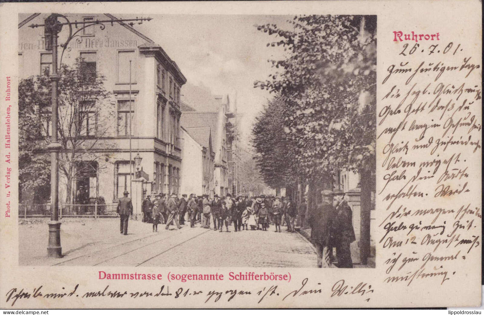 Gest. W-4100 Ruhrort Dammstraße 1901 - Duisburg