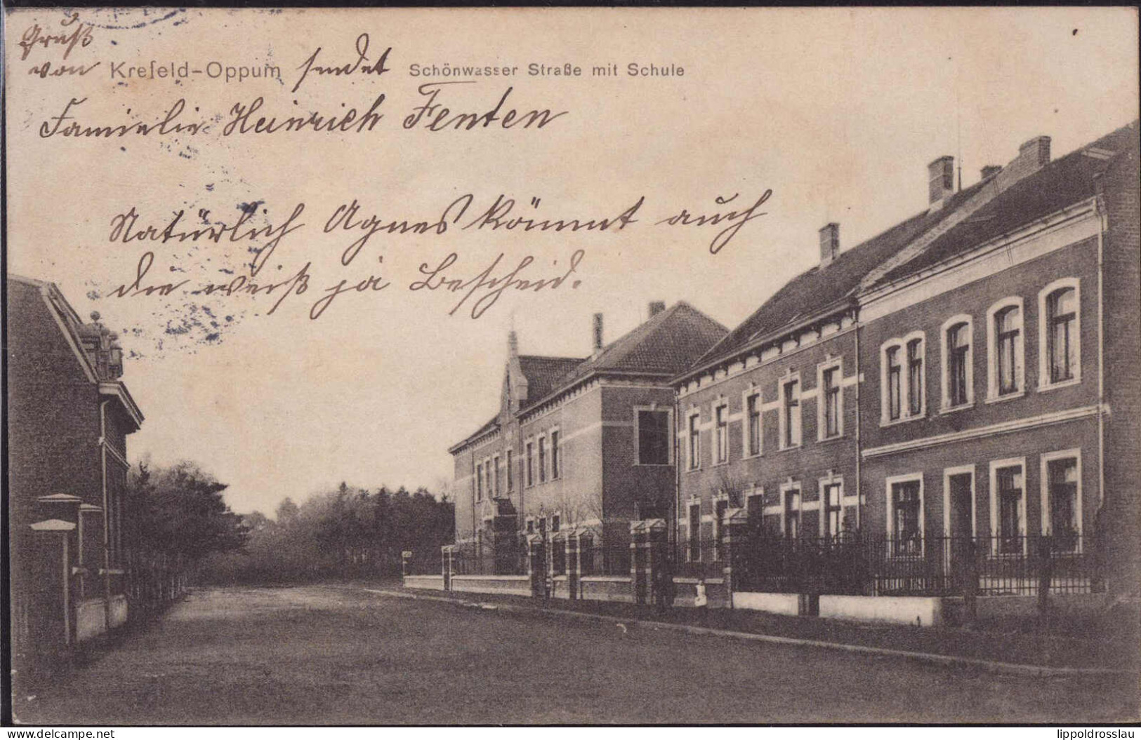 Gest. W-4150 Krefeld Oppum Schönwasserstraße 1914 - Krefeld