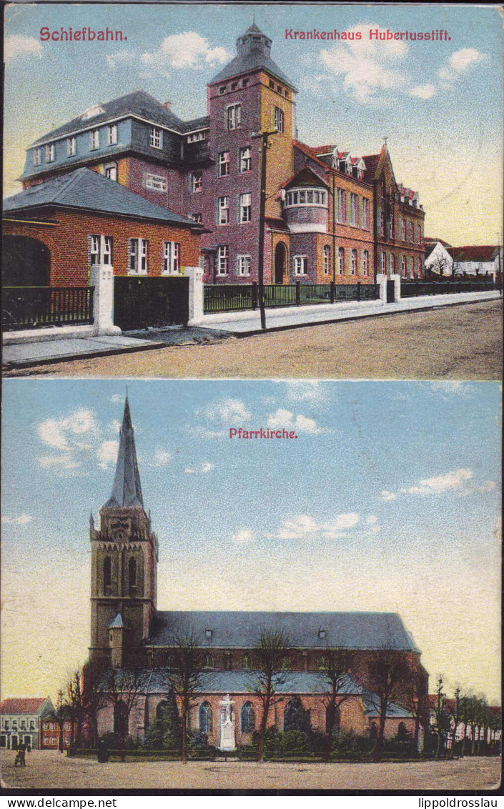Gest. W-4156 Schiefbahn Krankenhaus Kirche, Feldpost 1914 - Krefeld