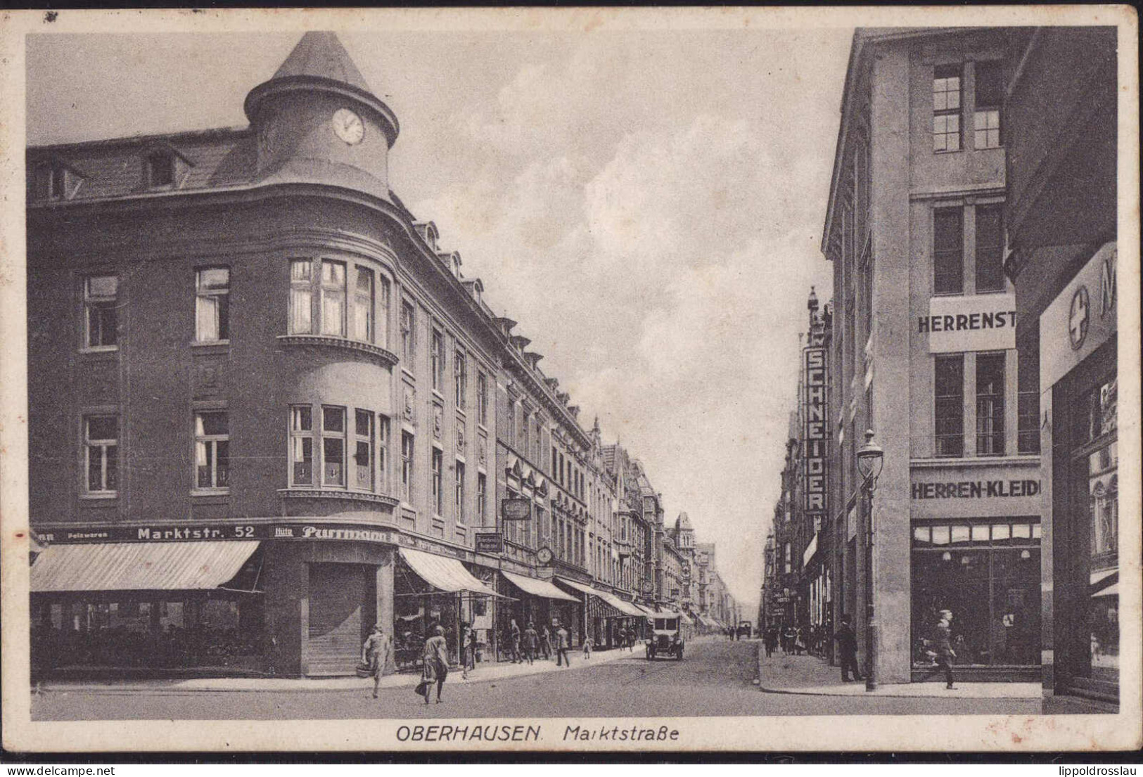 Gest. W-4200 Oberhausen Marktstraße 1929 - Oberhausen