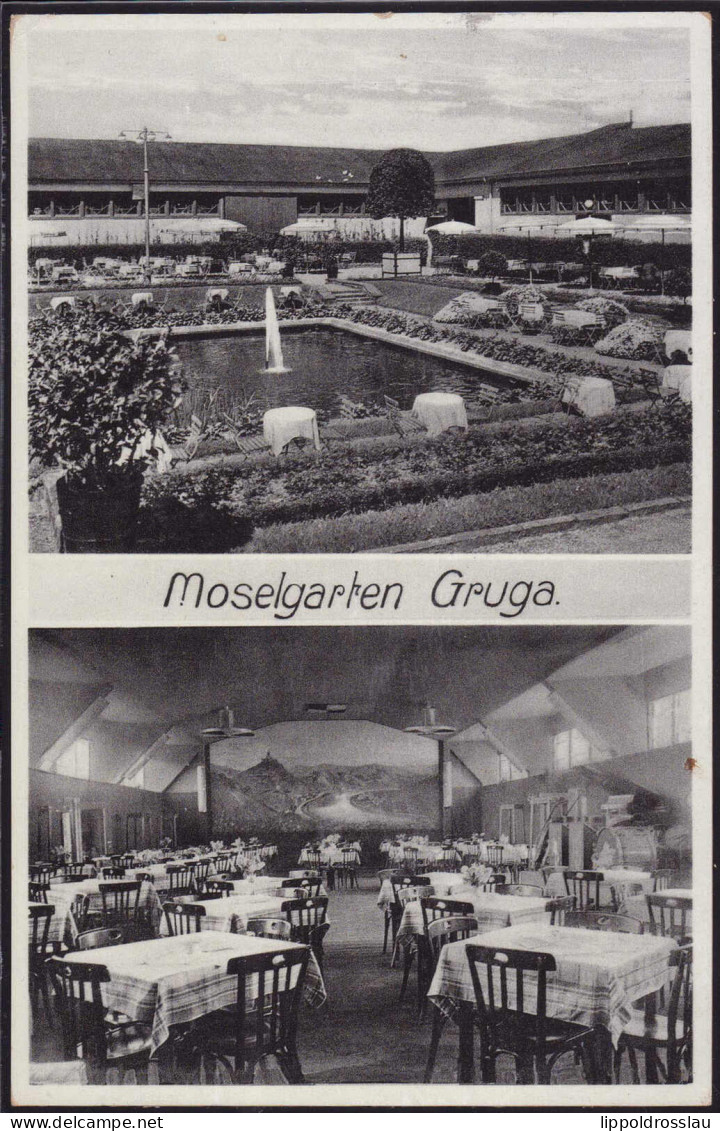 Gest. W-4300 Essen Gasthaus Moselgarten An Der Gruga 1938 SST Bedarf - Essen