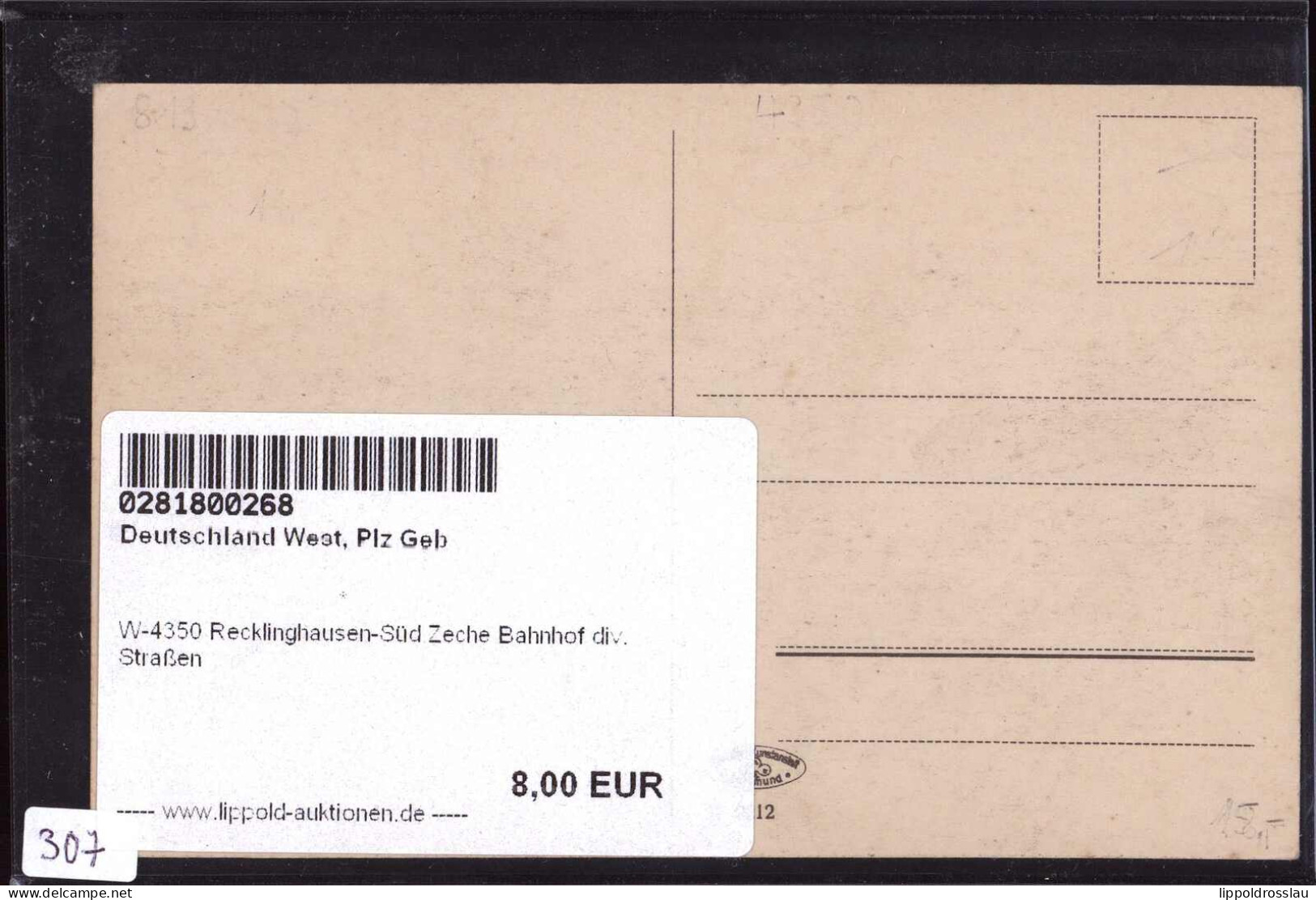 * W-4350 Recklinghausen-Süd Zeche Bahnhof Div. Straßen - Recklinghausen