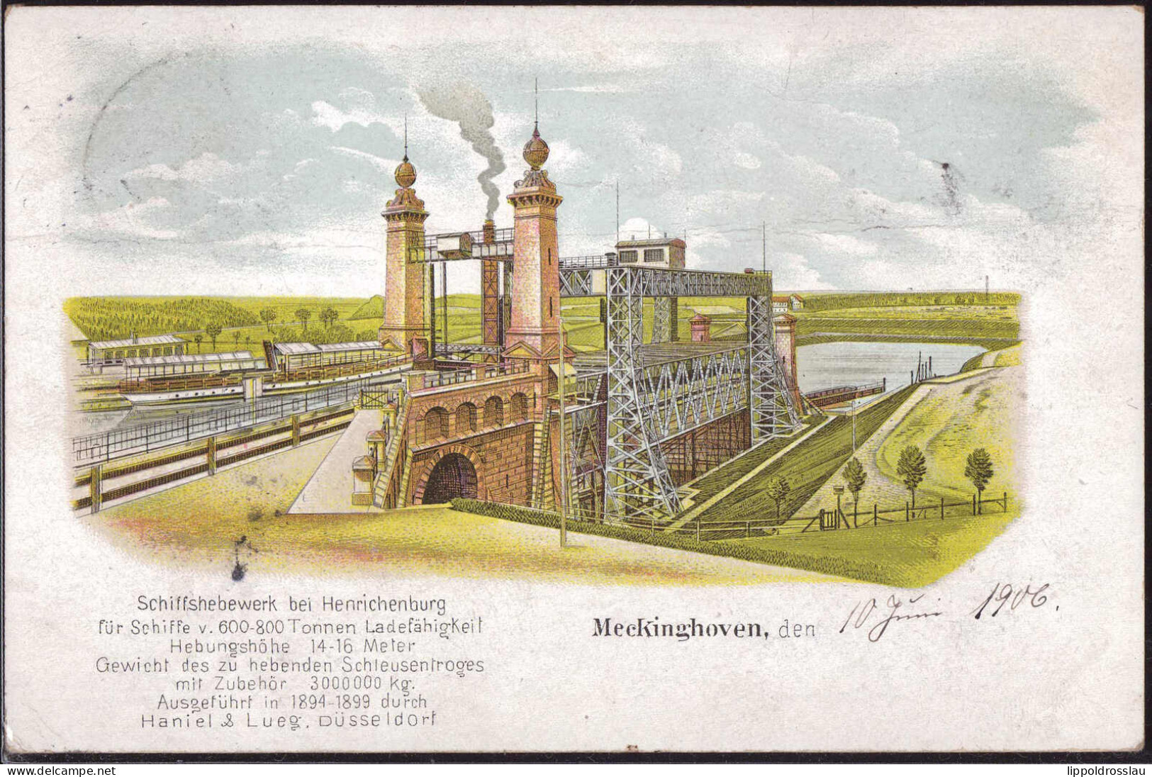 Gest. W-4354 Meckinghoven Schifshebewerk 1906 - Recklinghausen