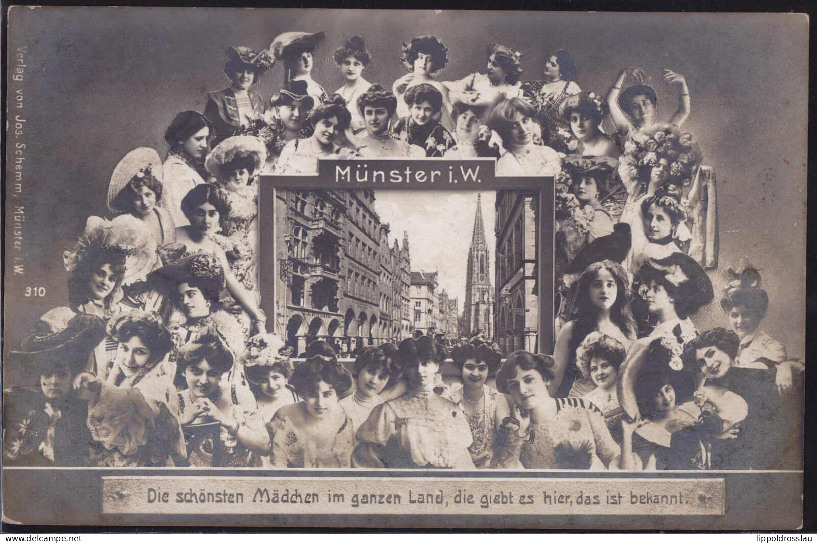 Gest. W-4400 Münster Die Schönsten Mädchen...1906 - Muenster