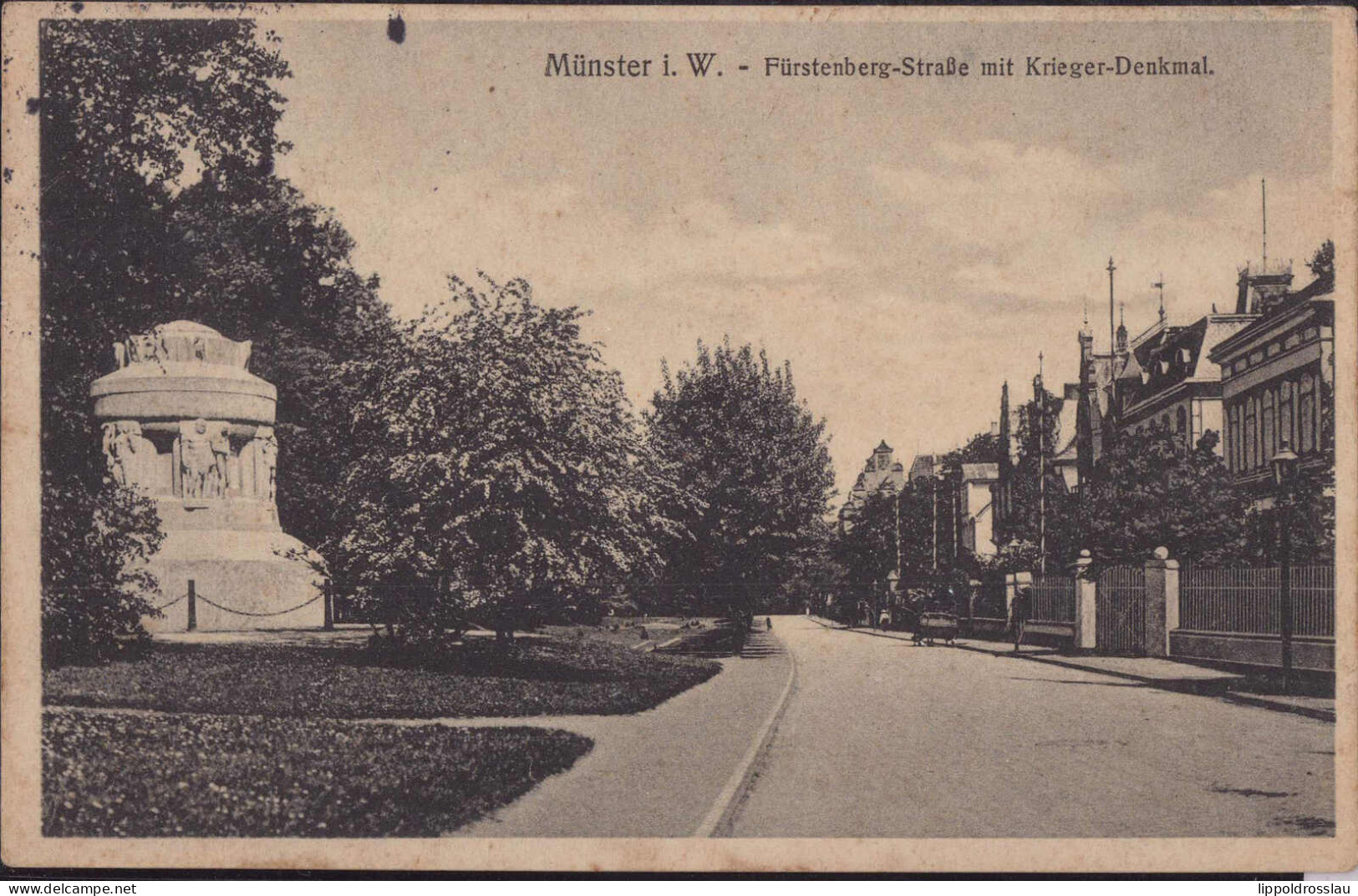 Gest. W-4400 Münster Fürstenbergstraße, Feldpost 1914 - Muenster