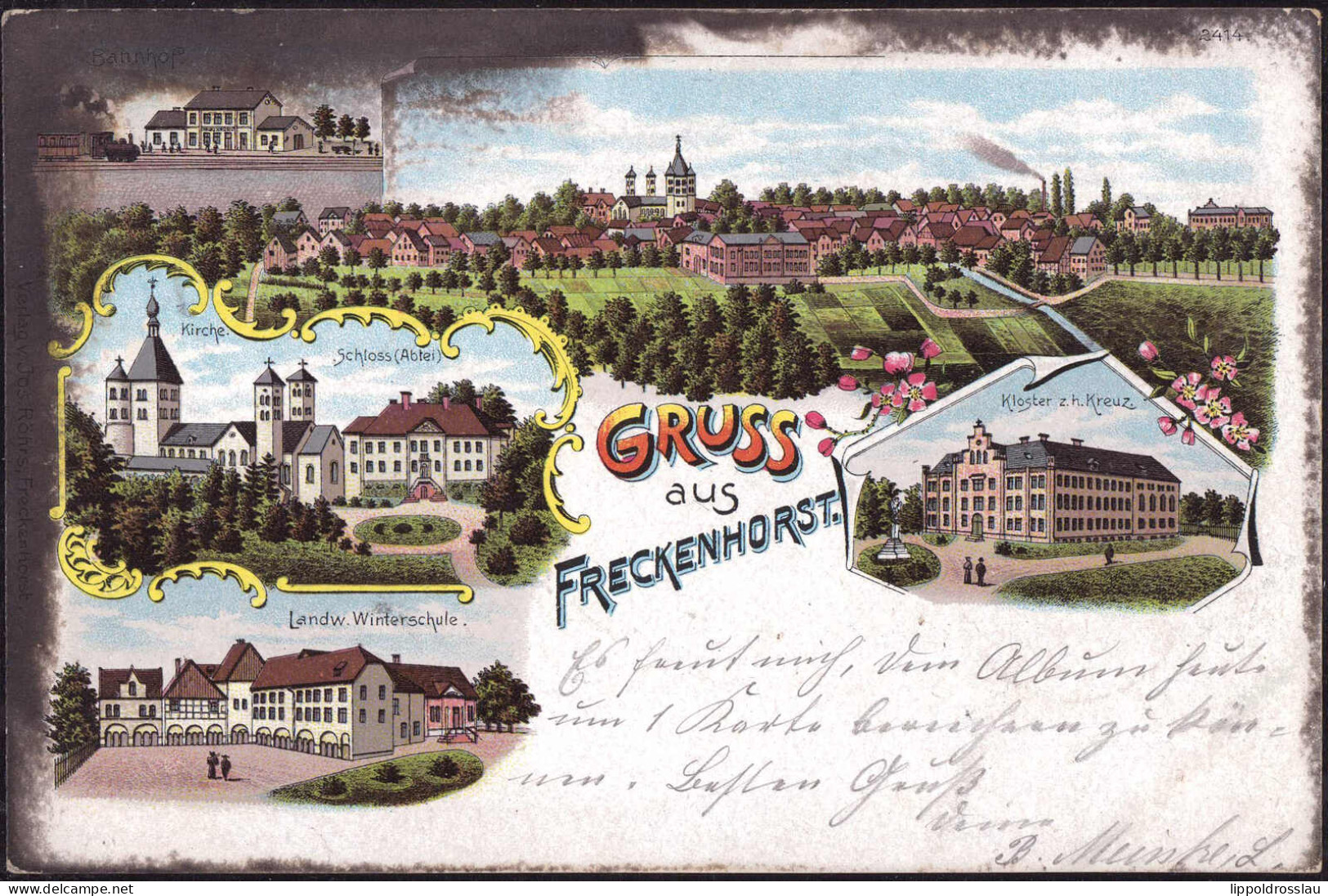 Gest. W-4410 Freckenhorst Landwirtschfatsschule Kloster 1900 - Muenster