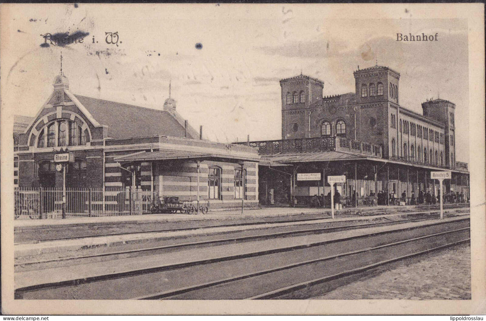 Gest. W-4440 Rheine Bahnhof 1910 - Rheine