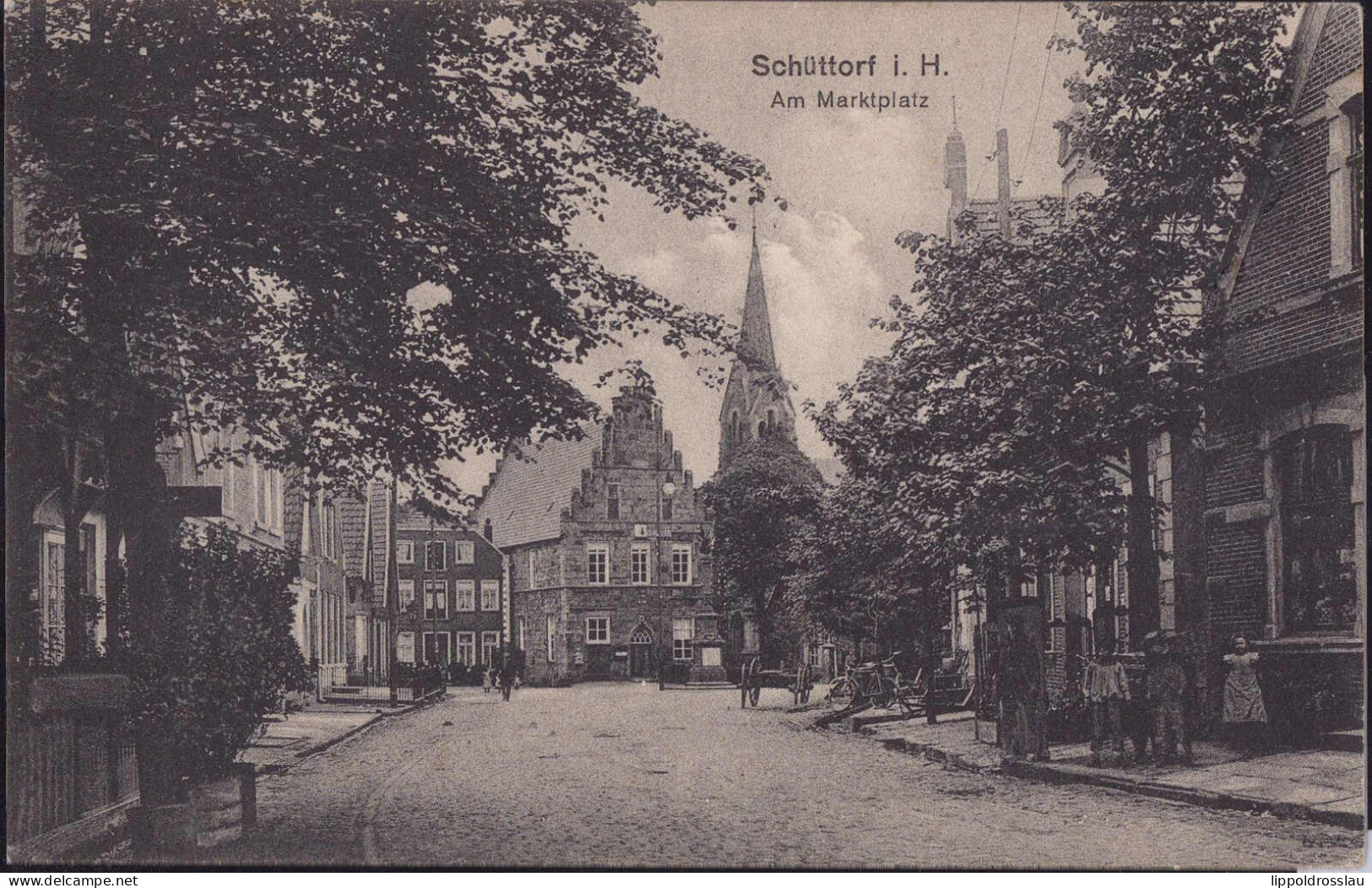 Gest. W-4443 Schüttorf Am Markt, Feldpost 1917 - Rheine