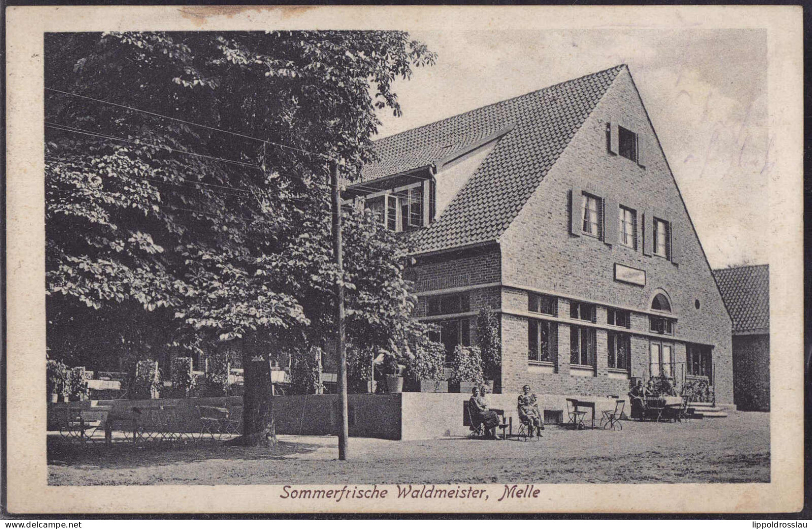 Gest. W-4520 Melle Gasthaus Sommerfrische Waldmeister 1928 - Melle