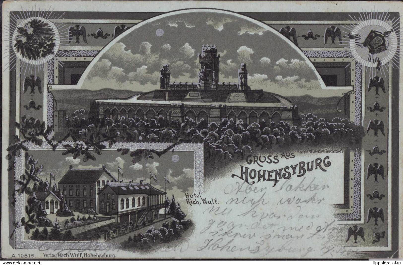 Gest. W-4600 Dortmund Hohensyburg Hotel Gasthaus Wulf 1900, EK 4mm - Dortmund