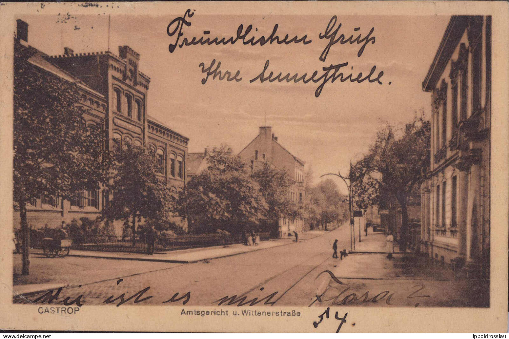 Gest. W-4620 Castrop Wittenerstraße 1925, EK 2,4 Cm - Castrop-Rauxel