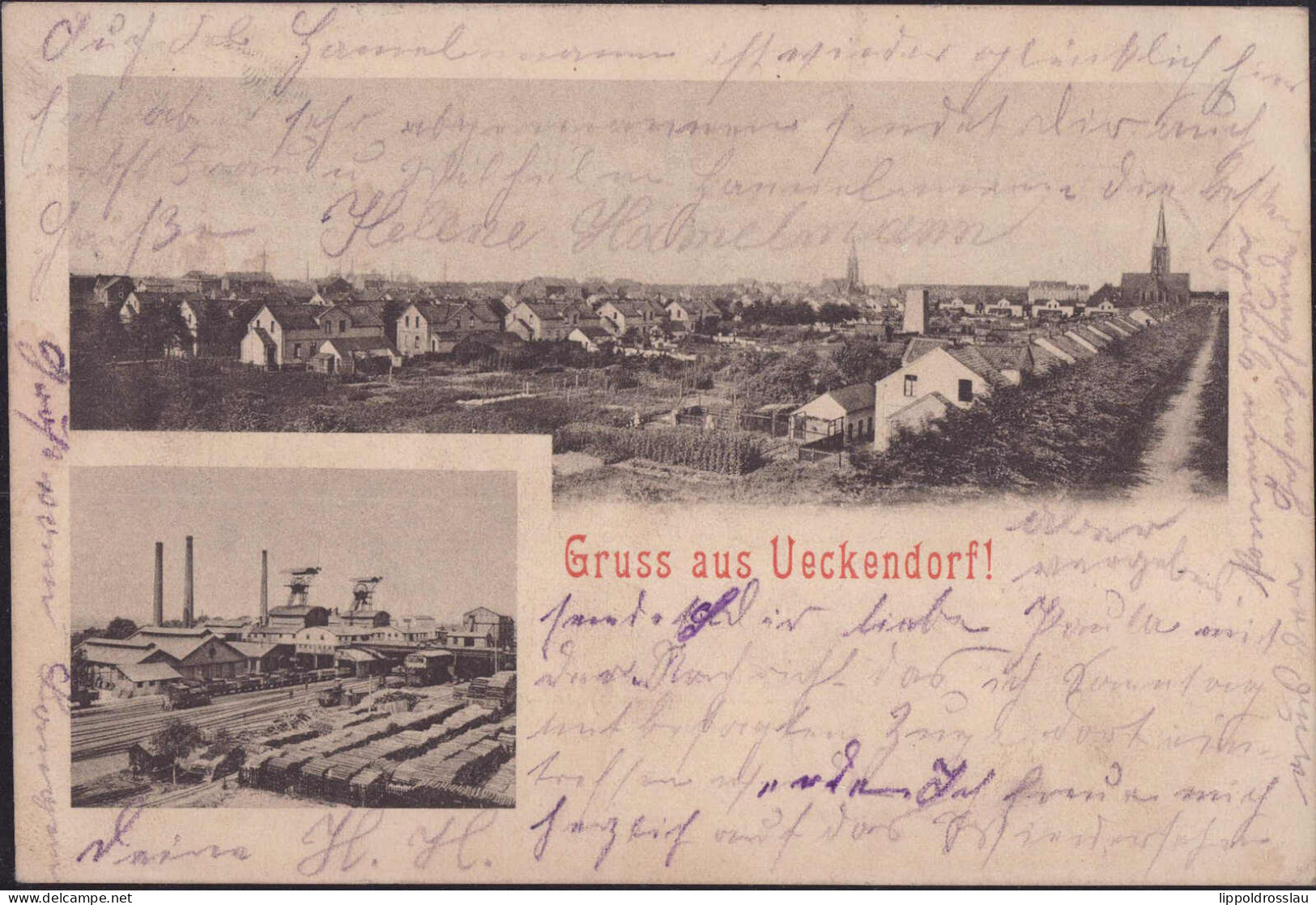 Gest. W-4650 Ückendorf Zeche Rheinelbe 1898 - Gelsenkirchen