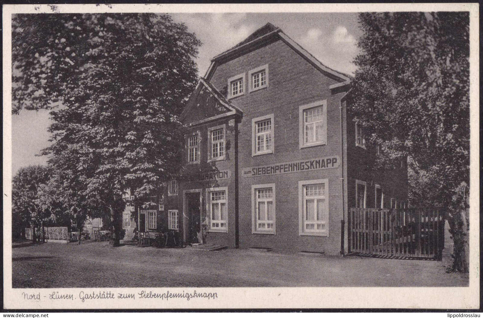 Gest. W-4670 Lünen Gasthaus Zum Siebenpfennigsknapp 1954 - Lünen