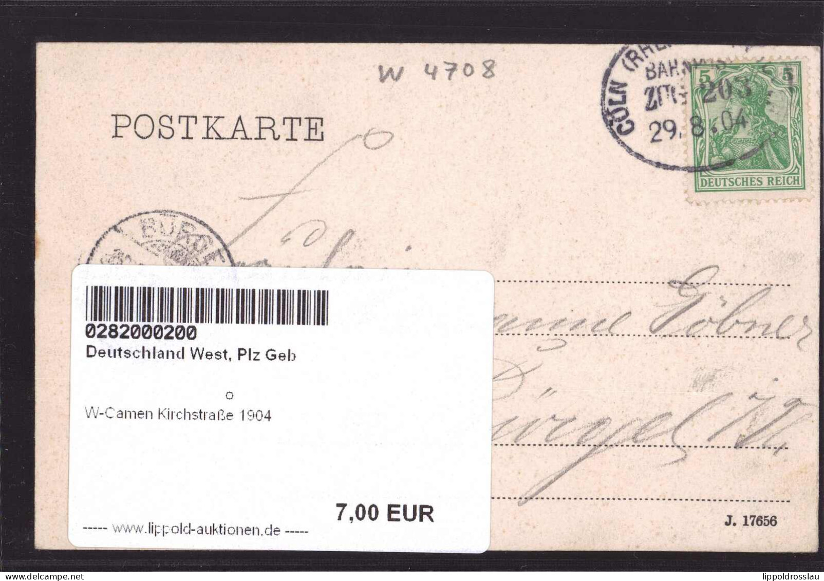 Gest. W-Camen Kirchstraße 1904 - Hamm
