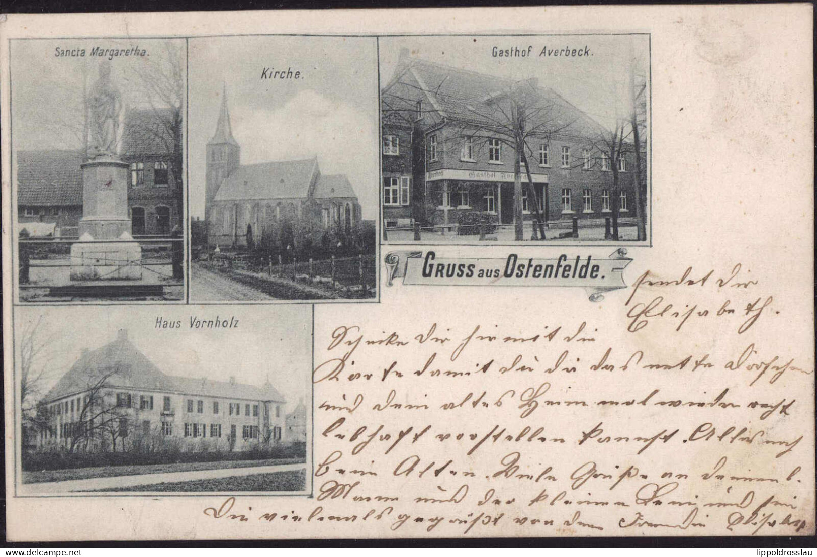 Gest. W-4722 Ostenfelde Gasthaus Averbeck Haus Vornholz 1904 - Beckum