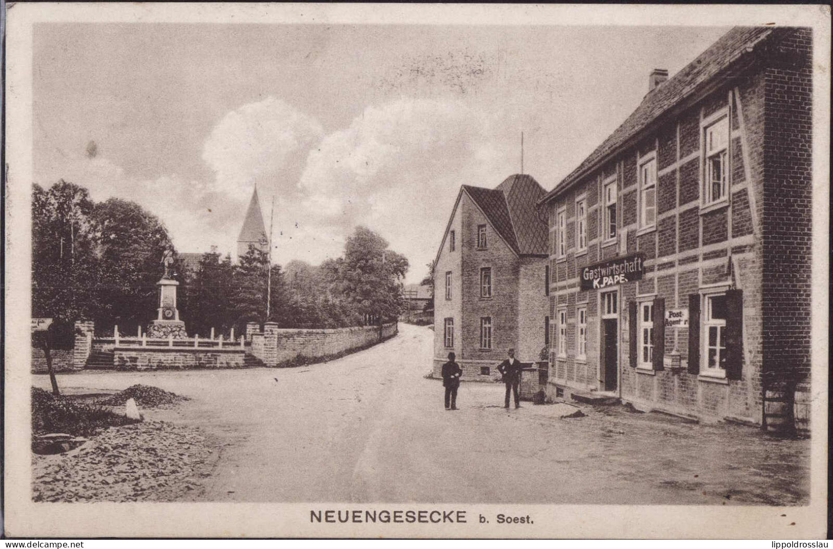Gest. W-4772 Neuengeseke Gasthaus Pape 1913 - Soest