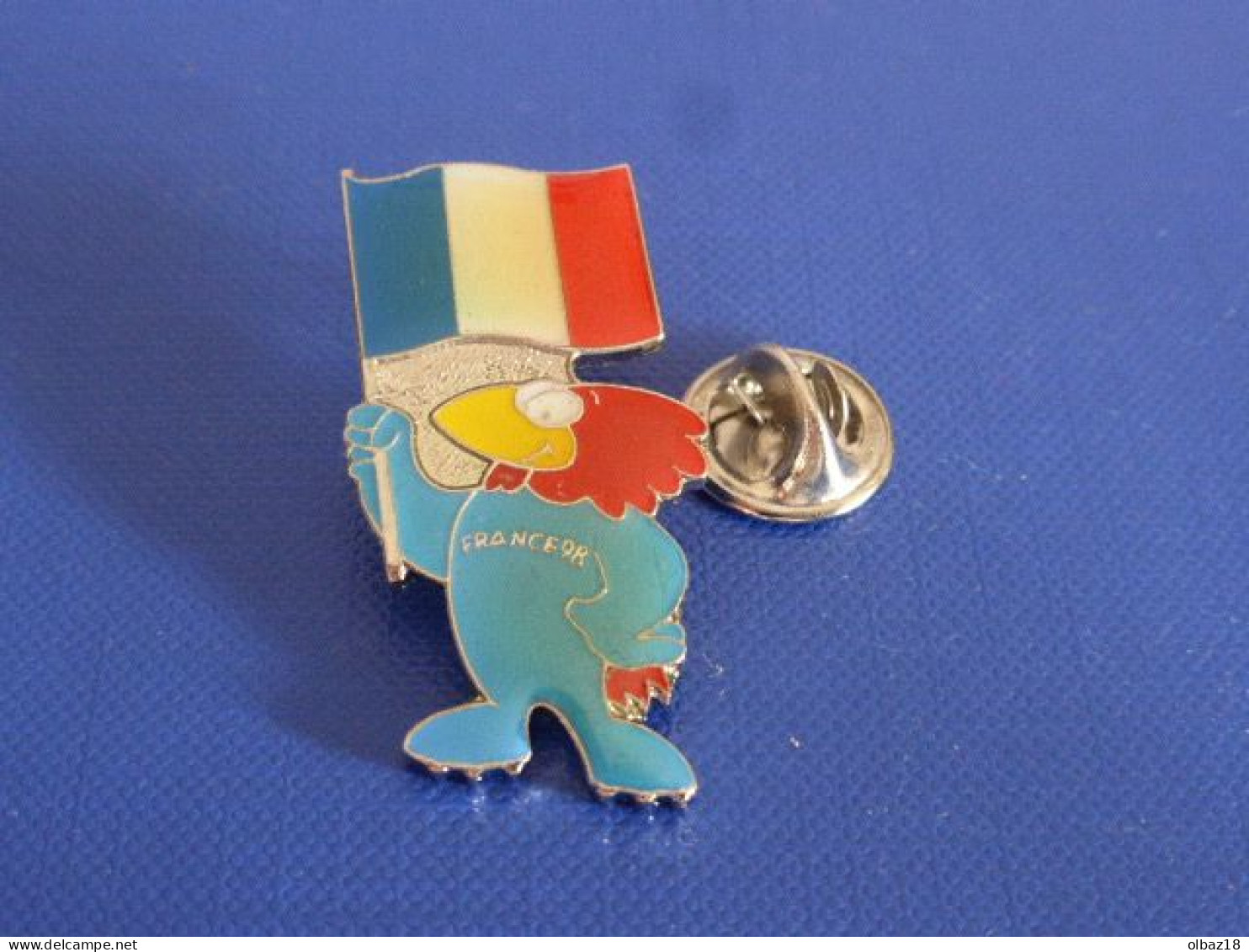 Pin's Footix Mascotte Coupe Du Monde France 98 - Football Foot - Drapeau Français - Haut 3.7 Cm (PR51) - Fussball