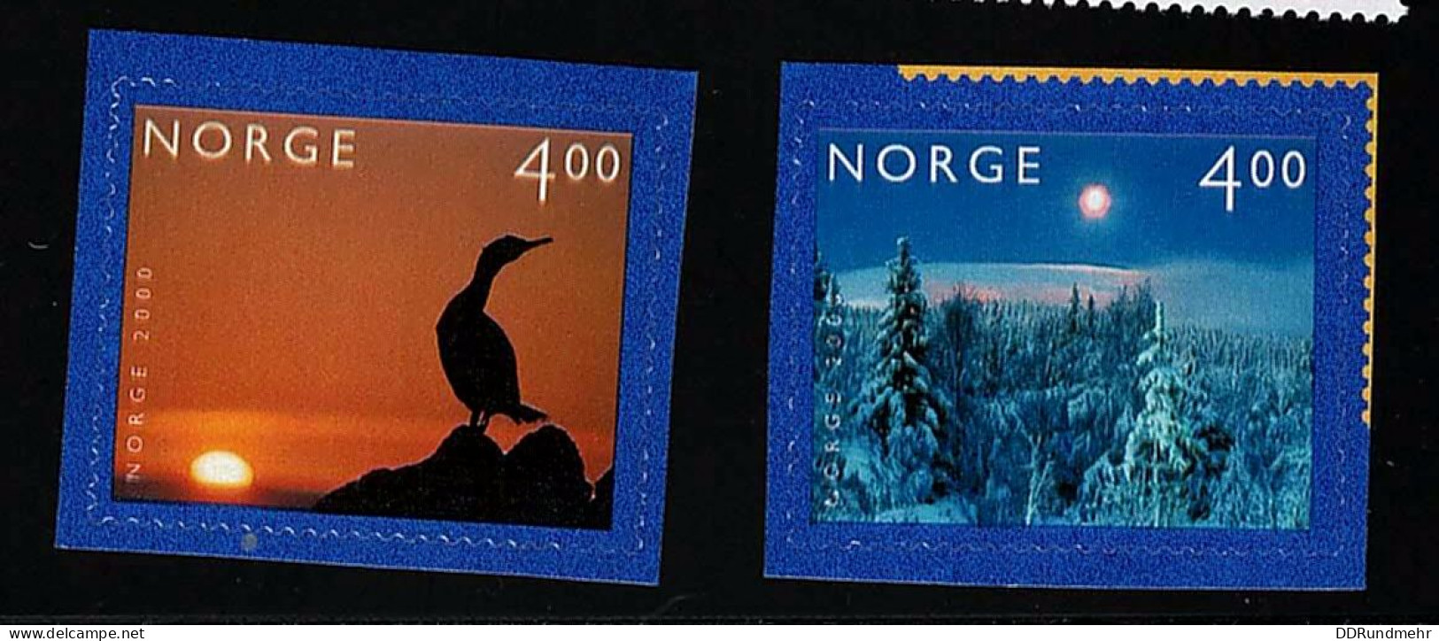 1999 Winter Night Michel NO 1335 - 1336 Stamp Number NO 1242 - 1243 Yvert Et Tellier NO 1289 - 1290 Xx MNH - Ongebruikt