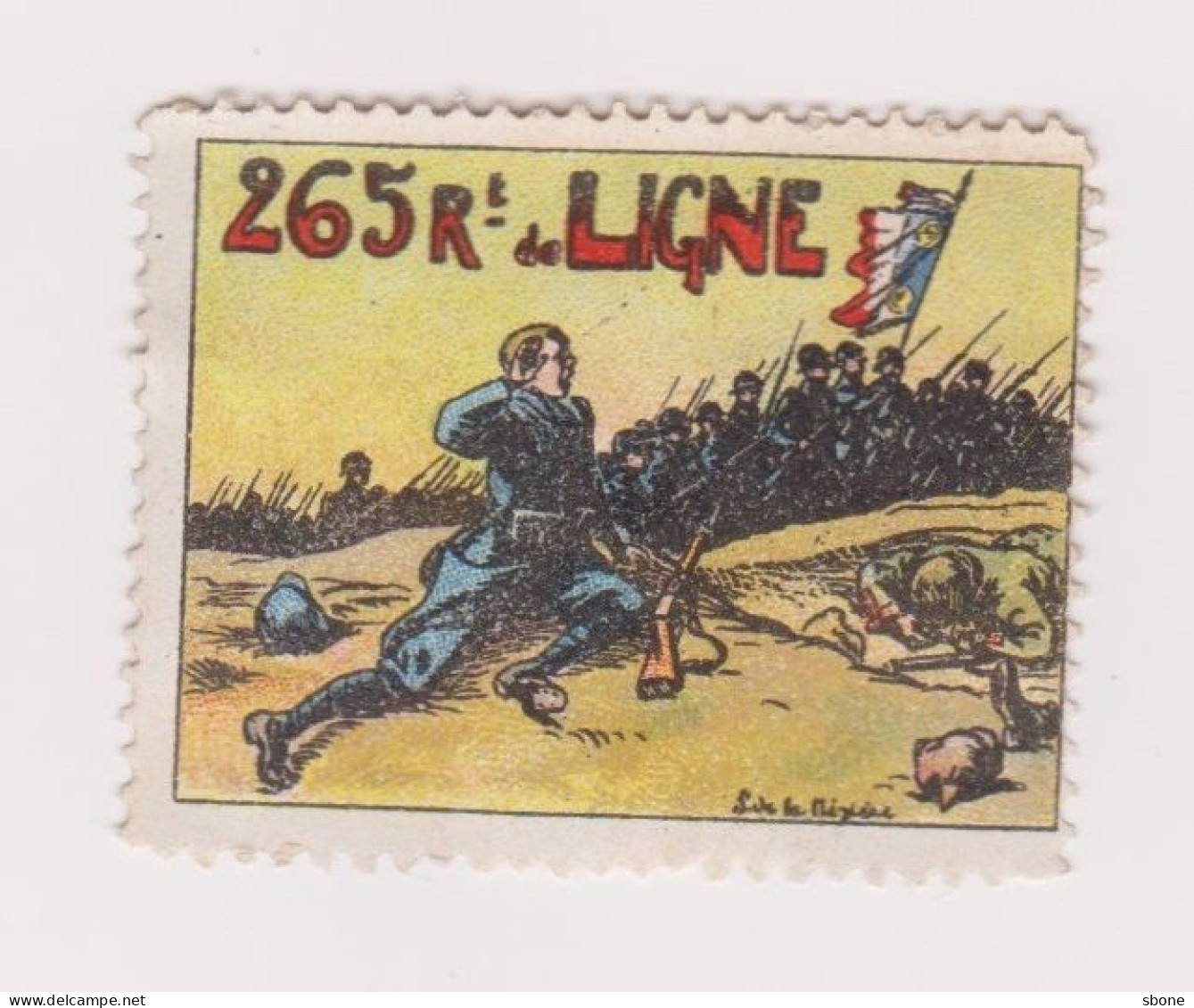 Vignette Militaire Delandre - 265ème Régiment D'infanterie - Militärmarken