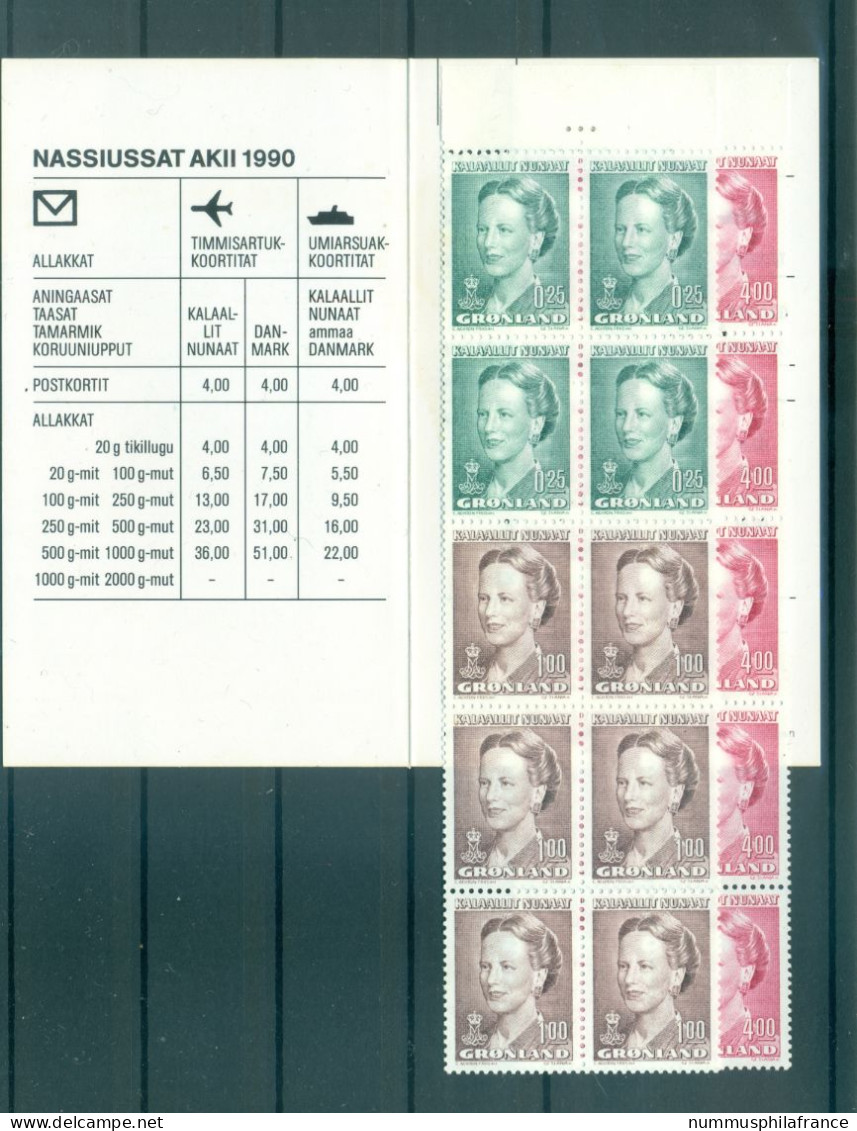 Groenland   1990 - Y & T Carnet N. C189 - Série Courante  (Michel Carnet N. MH 2) - Postzegelboekjes