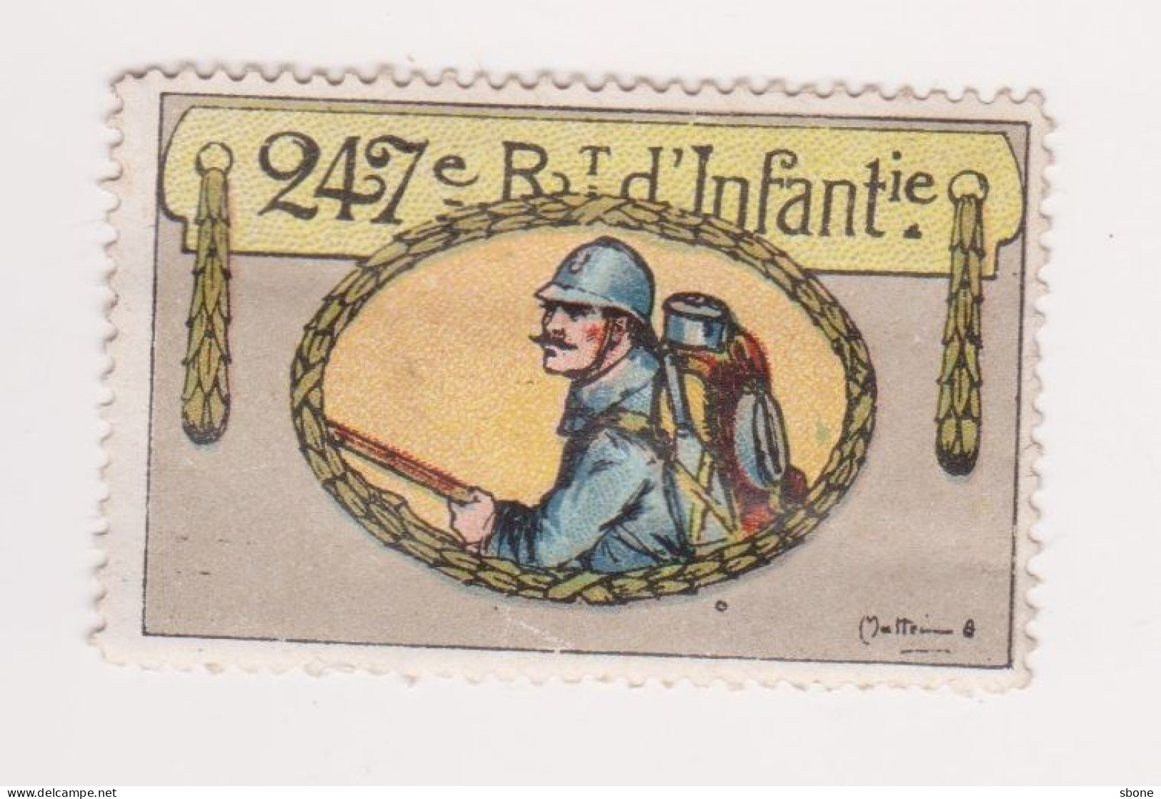 Vignette Militaire Delandre - 247ème Régiment D'infanterie - Vignettes Militaires