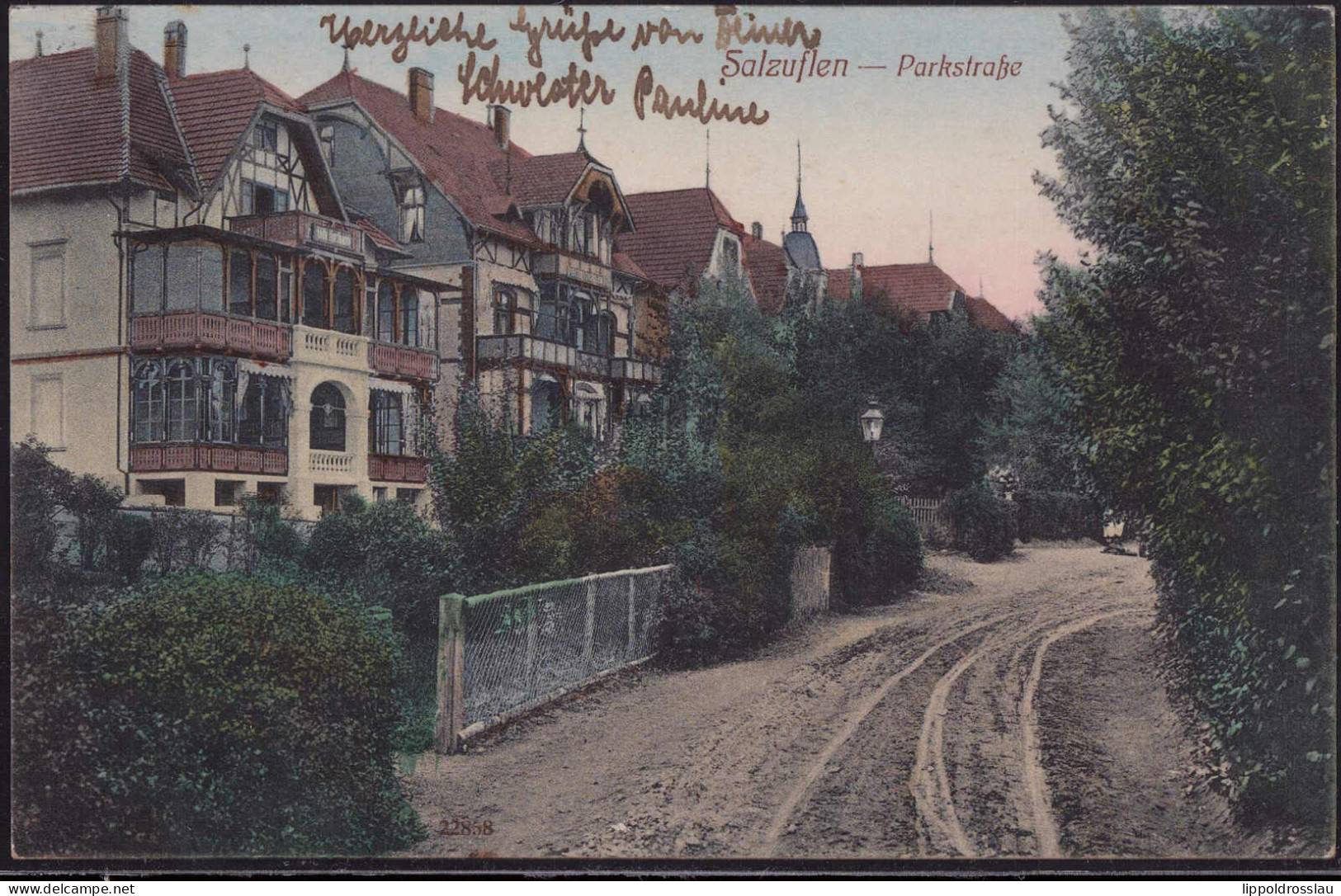 Gest. W-4902 Bad Salzuflen Parkstraße 1913 - Herford