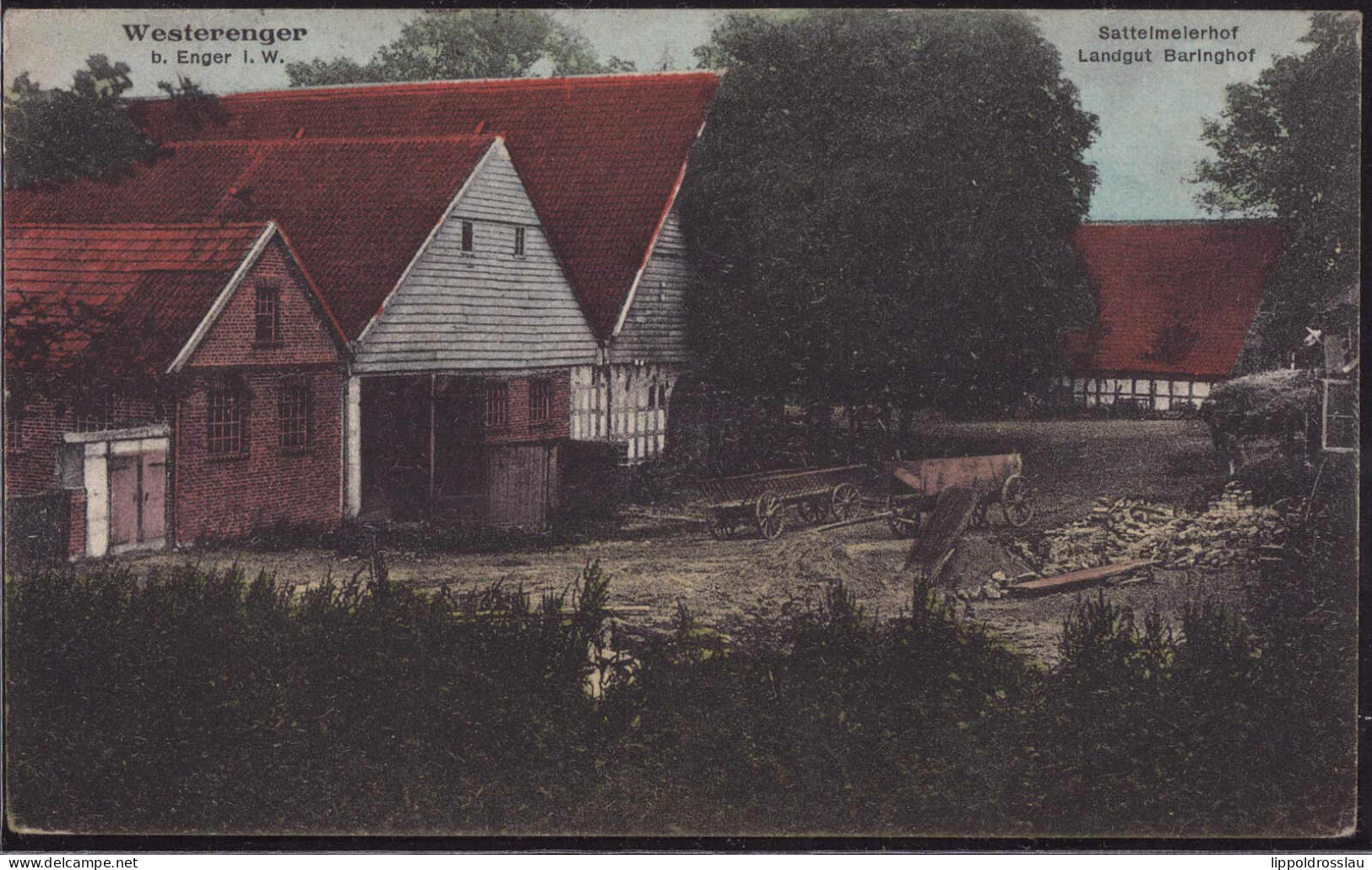 Gest. W-4904 Westerenger Sattelmeierhof Landgut Baringhof, Briefmarke Entfernt, Min. Best. - Herford